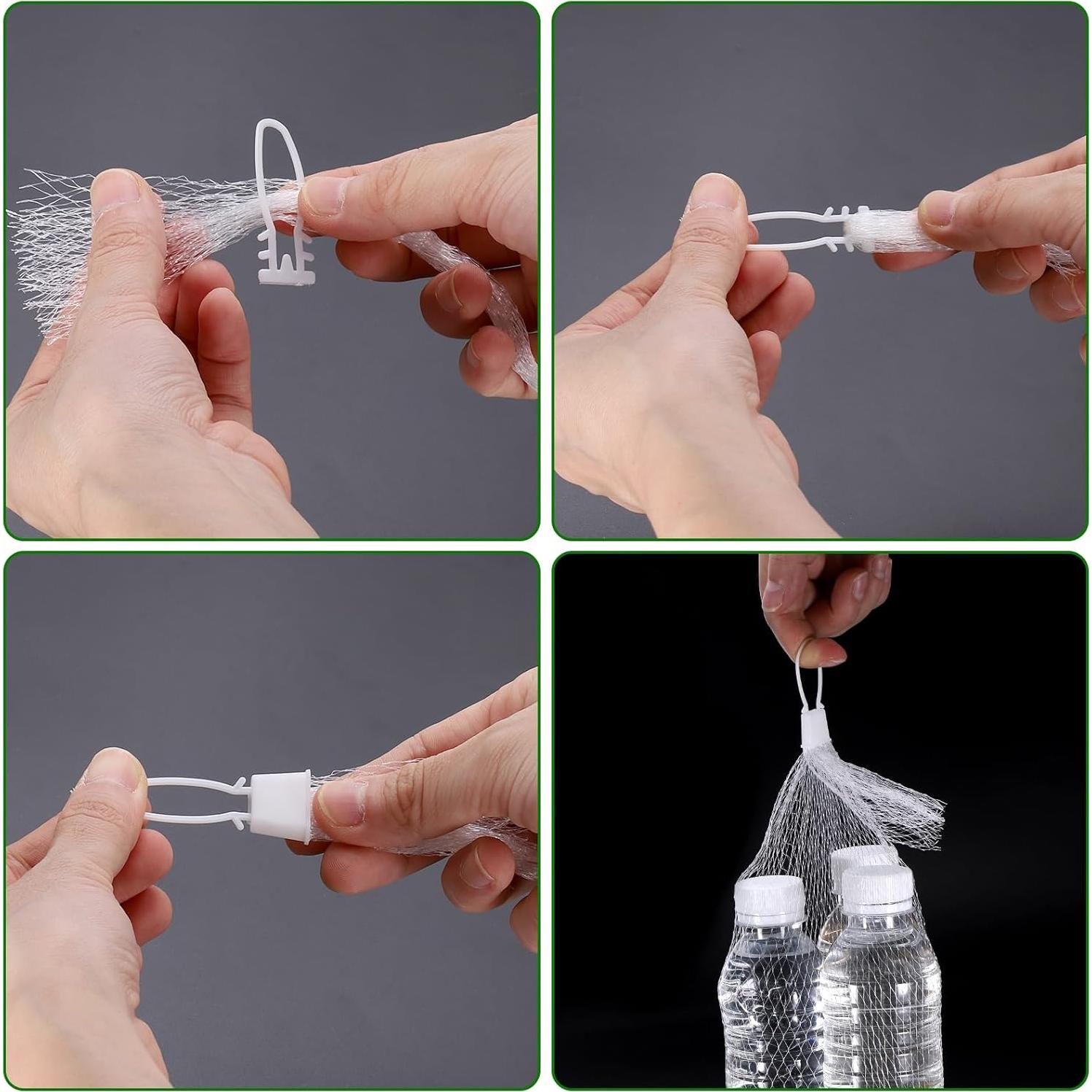 Bolsas de Malla Reutilizables uxcell 30 cm Verde 50 Piezas