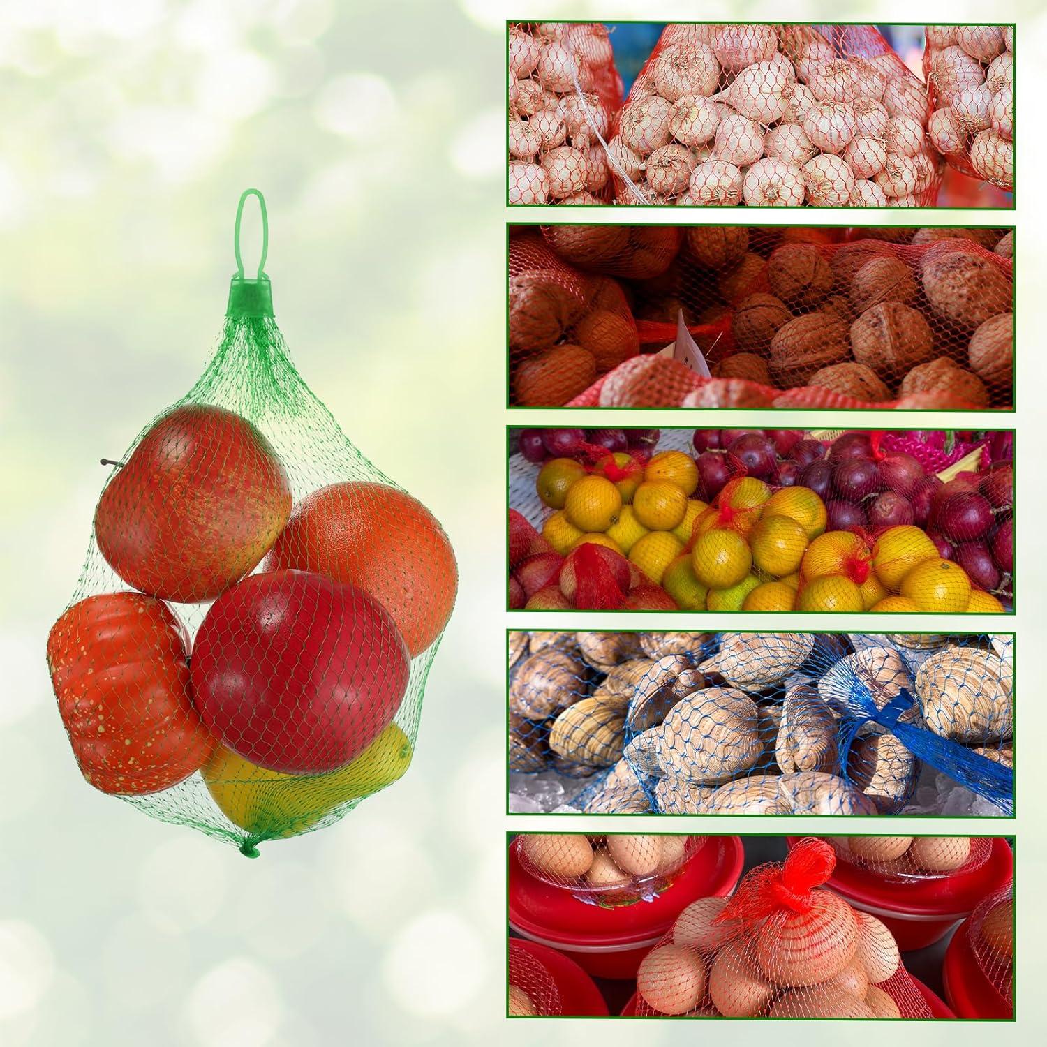 Bolsas de Malla Reutilizables uxcell 30 cm Verde 50 Piezas