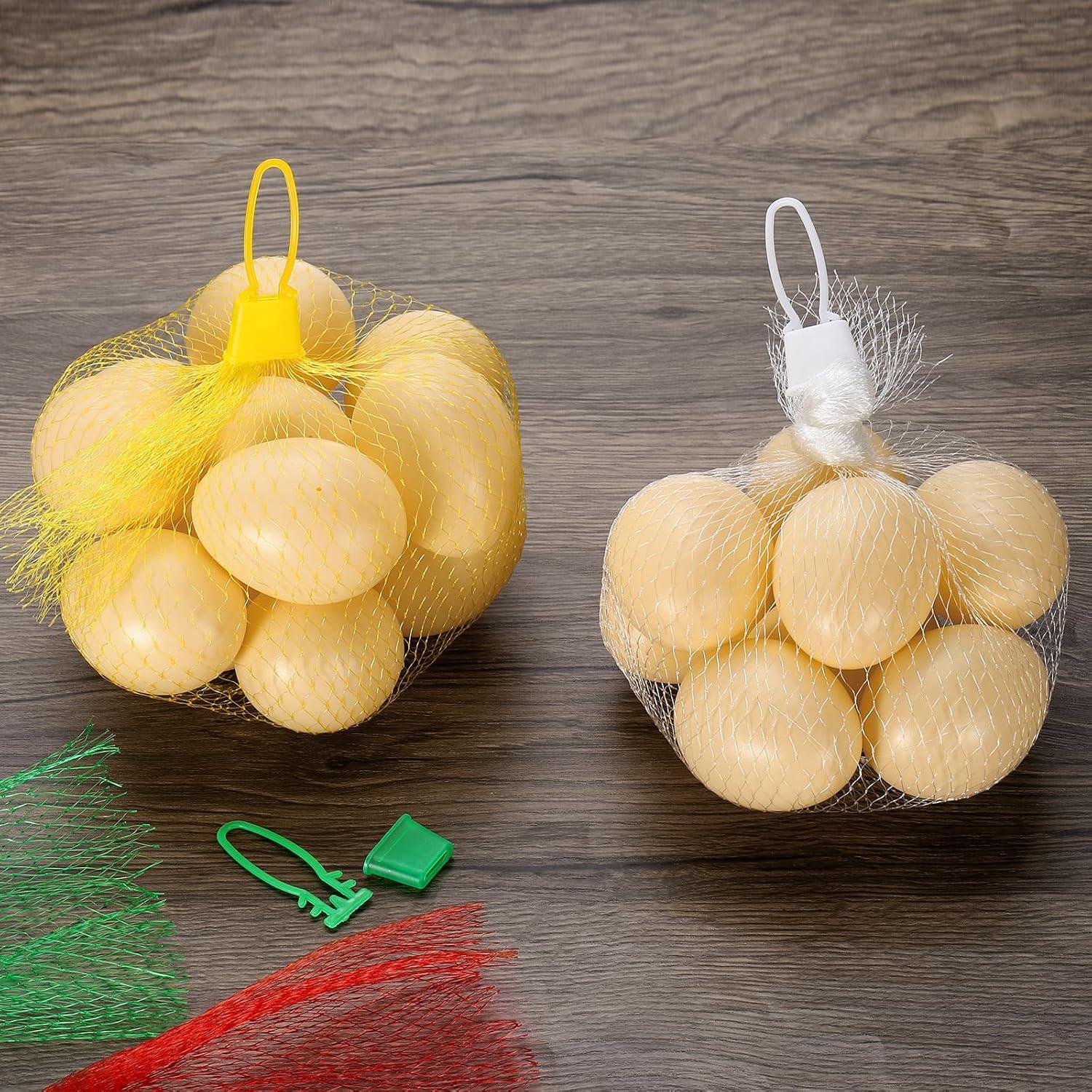 Bolsas de Malla Reutilizables uxcell 30 cm Verde 50 Piezas