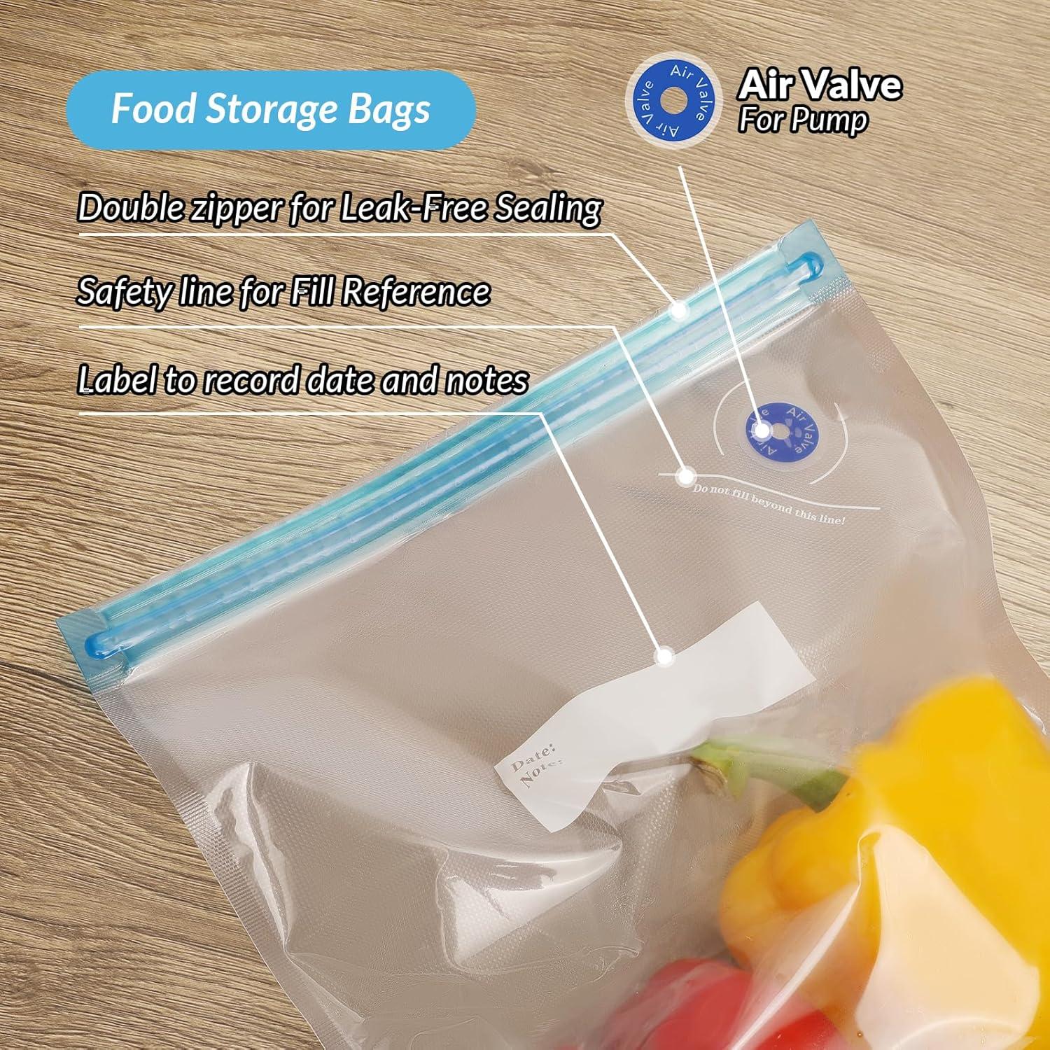Bolsas Sous Vide Reutilizables Fazlynyi 28 Pcs Sin BPA