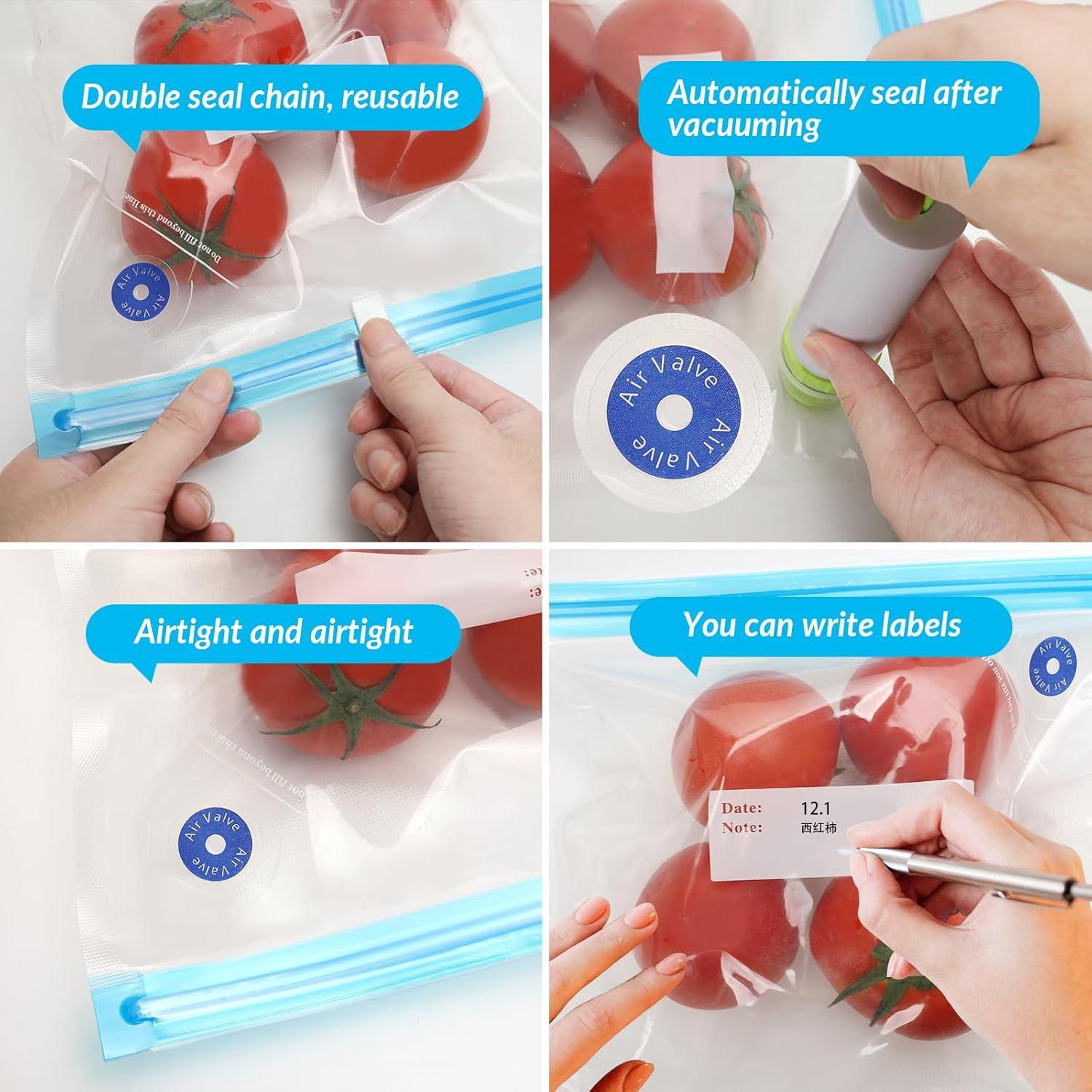 Bolsas Sous Vide Reutilizables Fazlynyi 28 Pcs Sin BPA