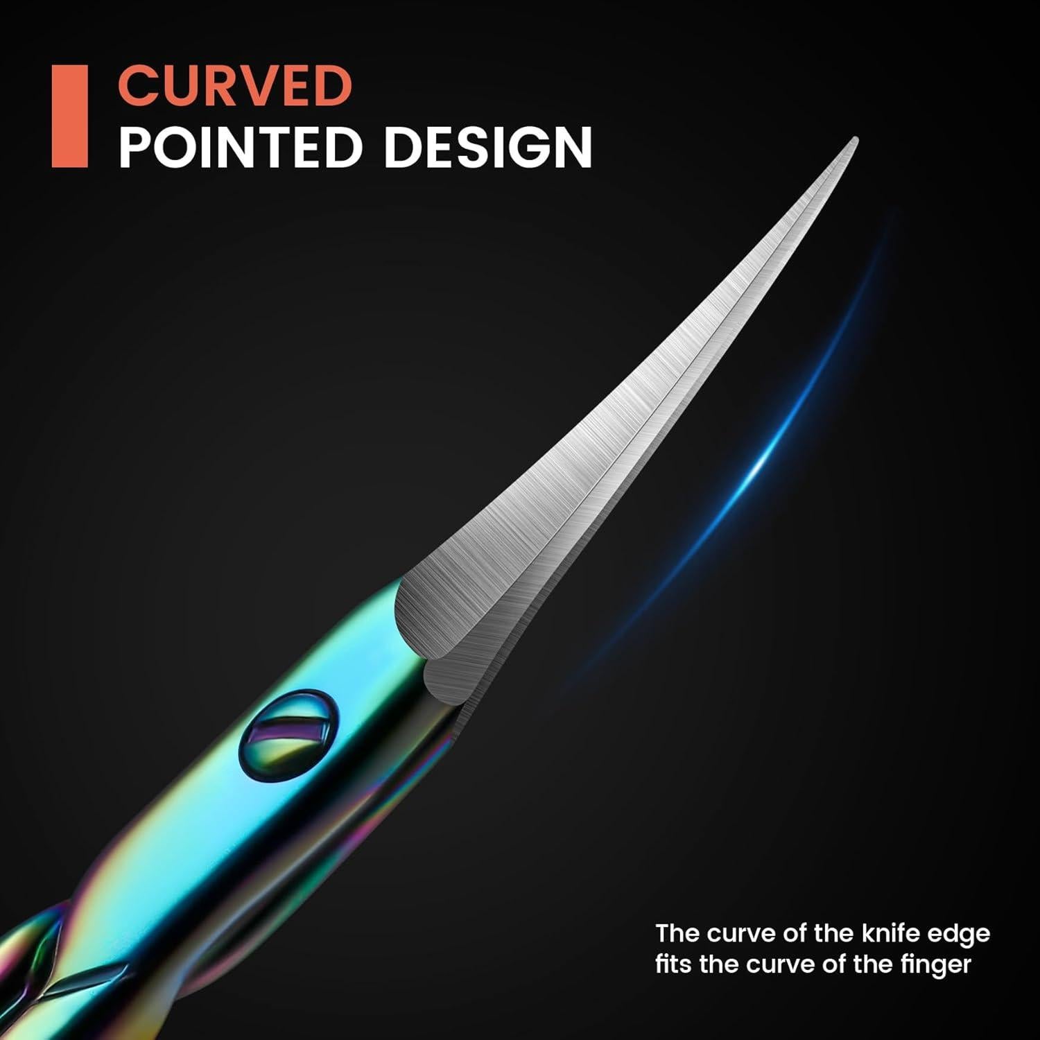 Tijeras Curvadas para Cutículas BEZOX - Acero Inoxidable 1.98 cm