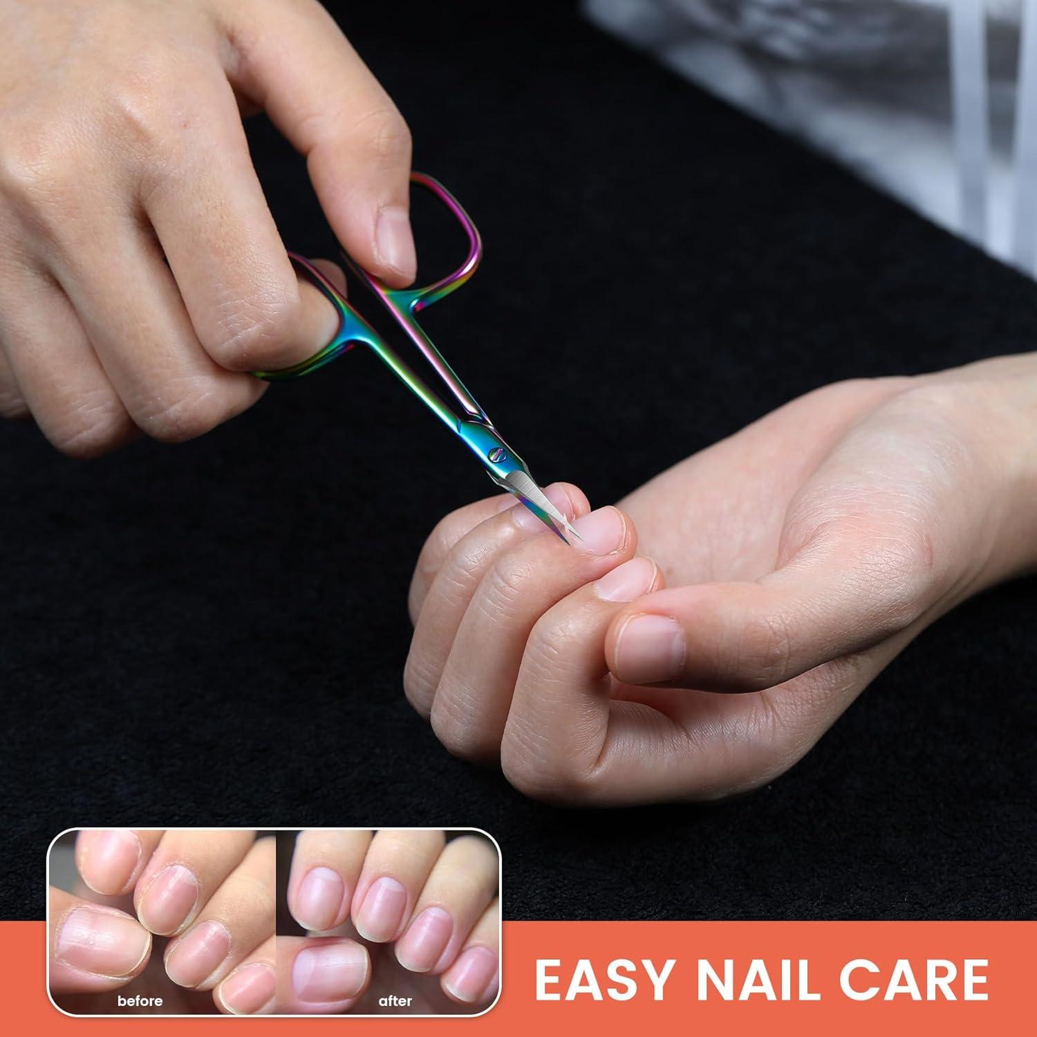 Tijeras Curvadas para Cutículas BEZOX - Acero Inoxidable 1.98 cm