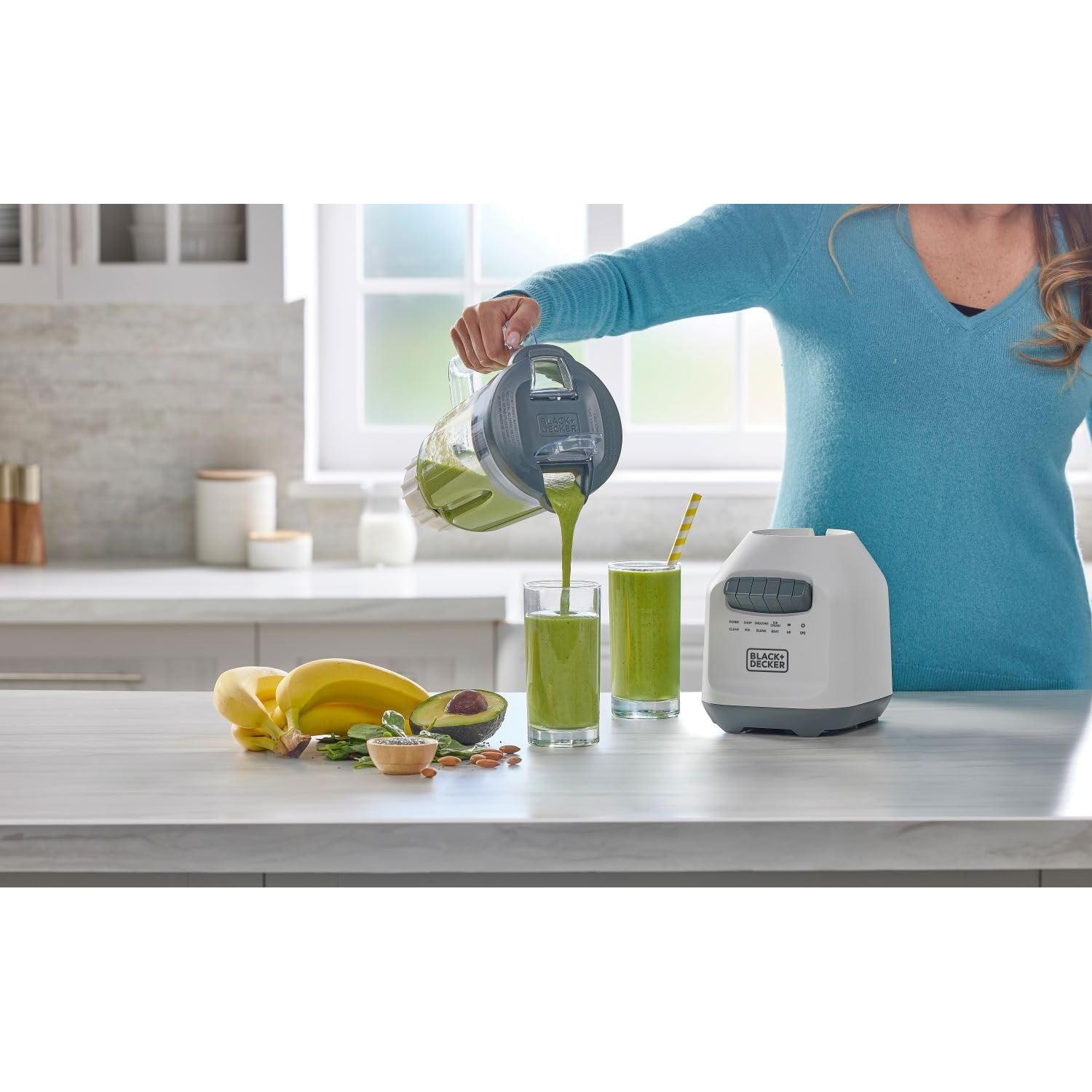 Licuadora BLACK+DECKER 750W Jarra 1.65L 8 Velocidades Blanca