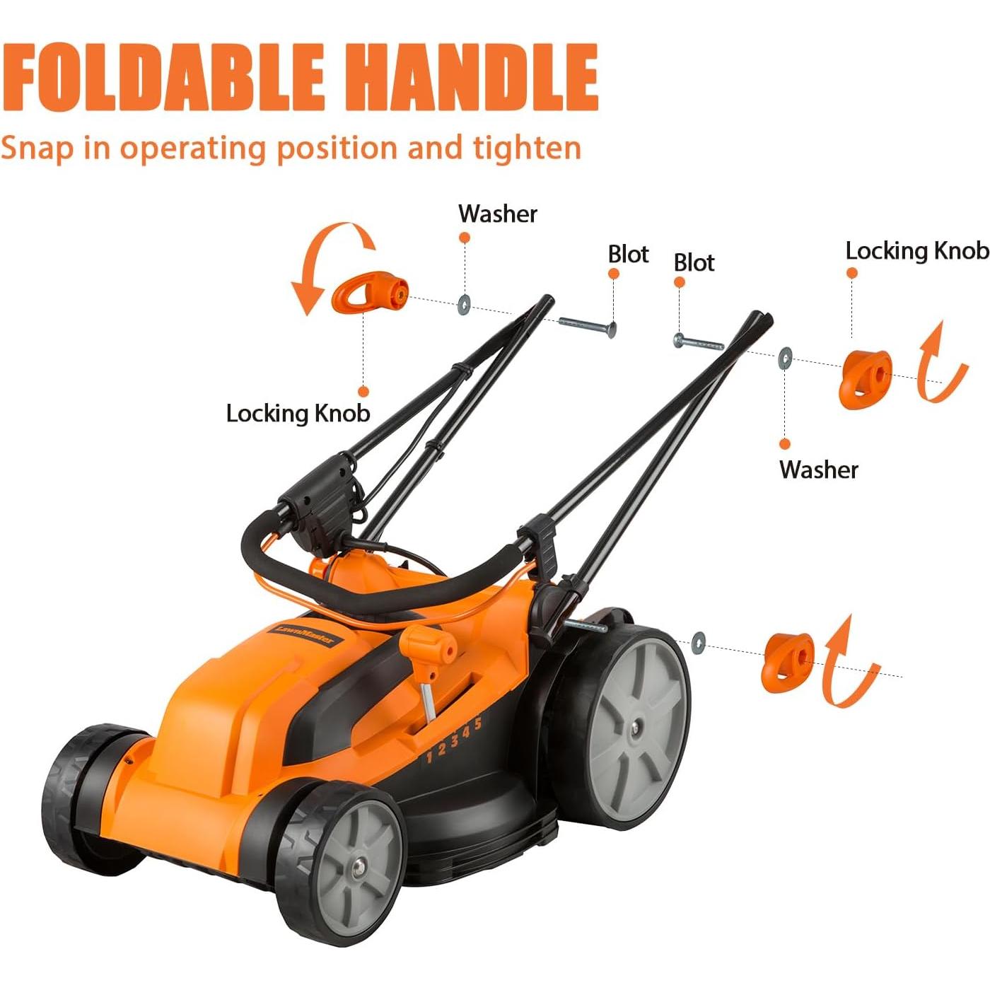 Cortadora de Césped Eléctrica LawnMaster MEB1216K 40.5 cm 12AMP