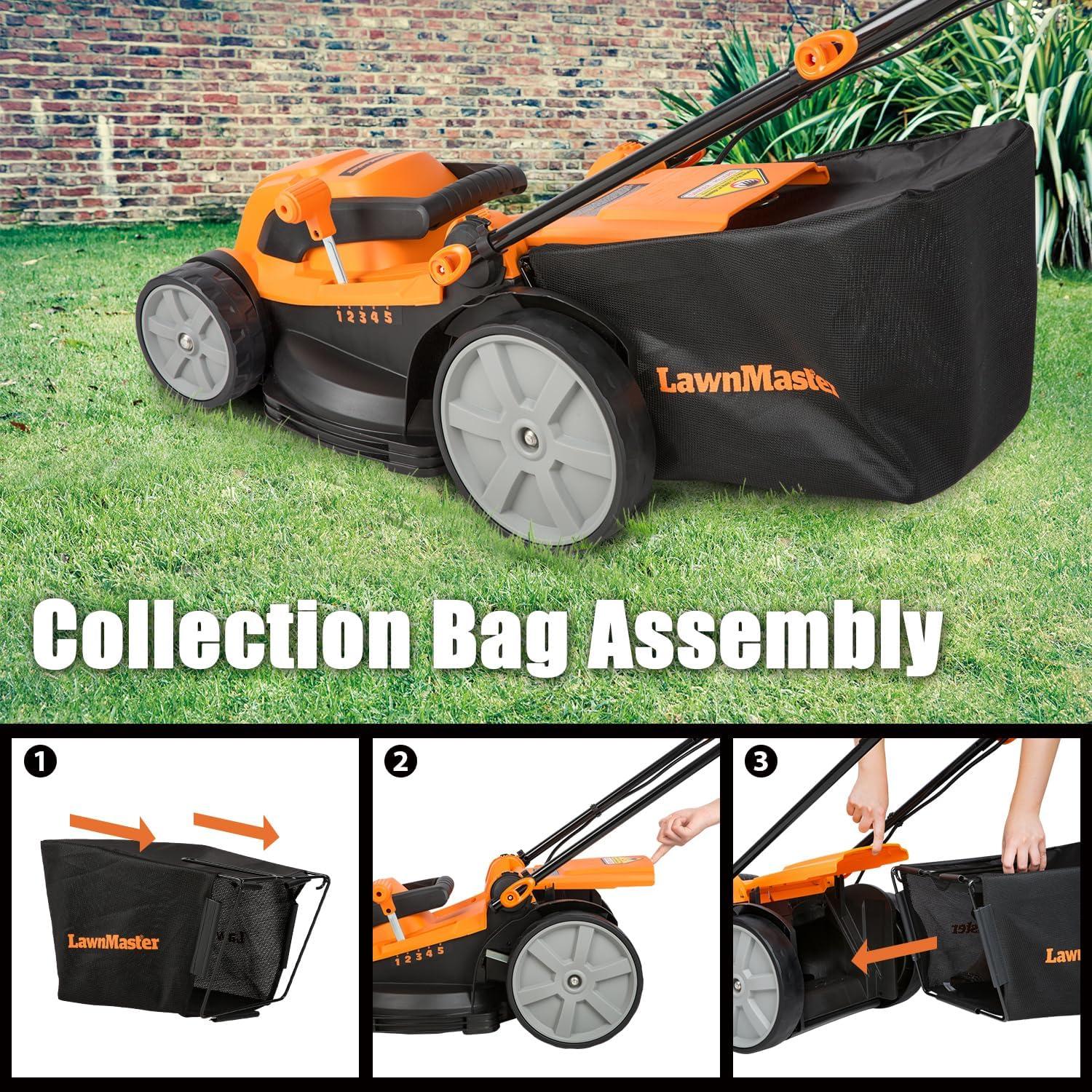 Cortadora de Césped Eléctrica LawnMaster MEB1216K 40.5 cm 12AMP
