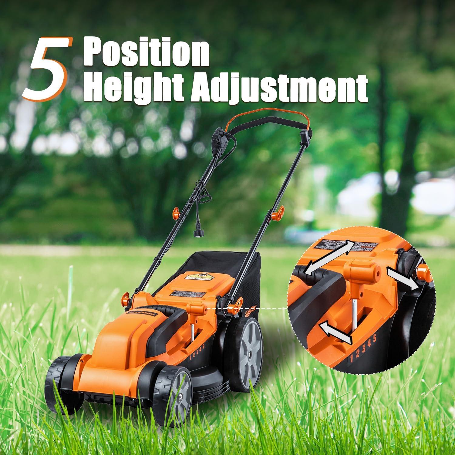 Cortadora de Césped Eléctrica LawnMaster MEB1216K 40.5 cm 12AMP