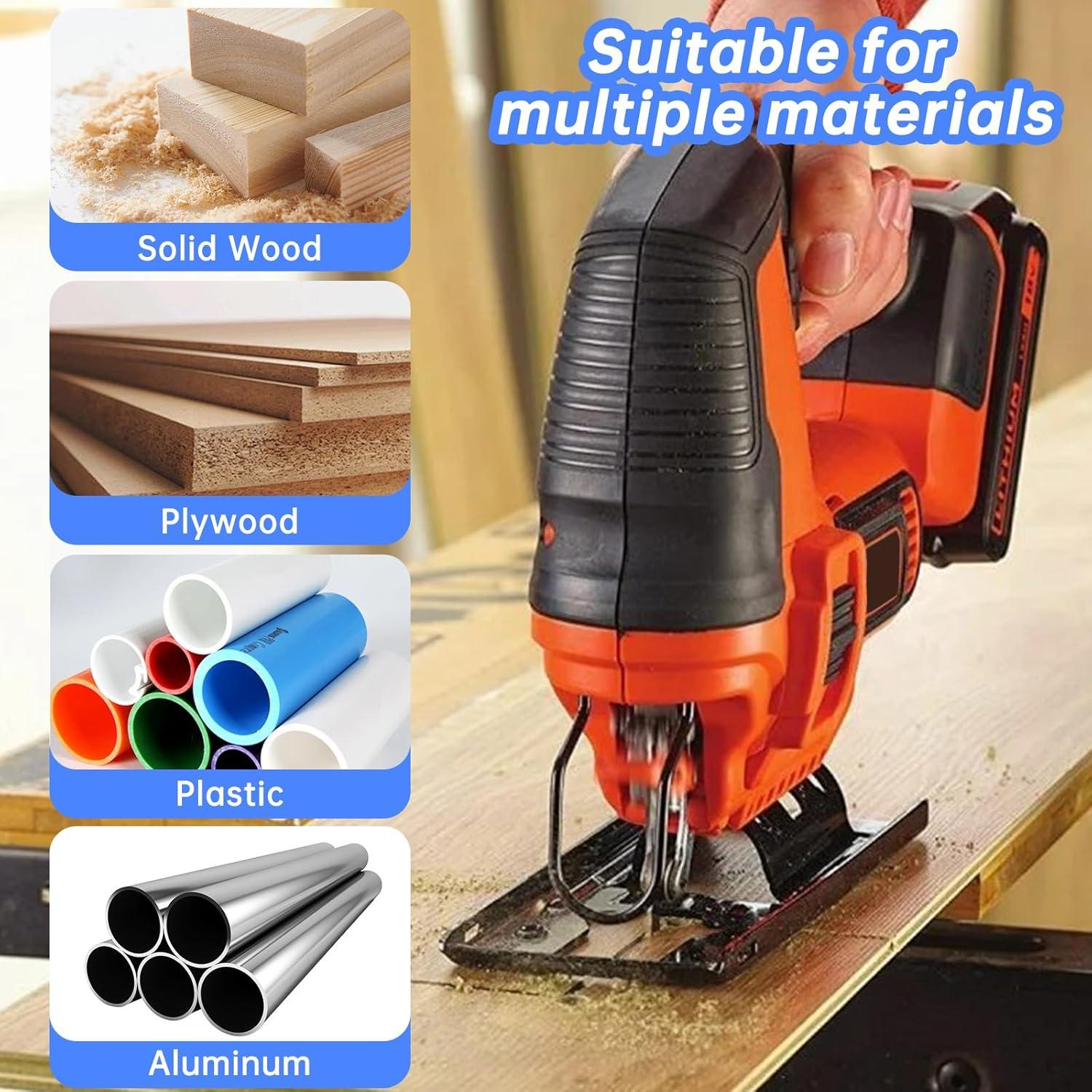 Juego de 25 Cuchillas de Sierra de Calar HCS Runhike para Black and Decker