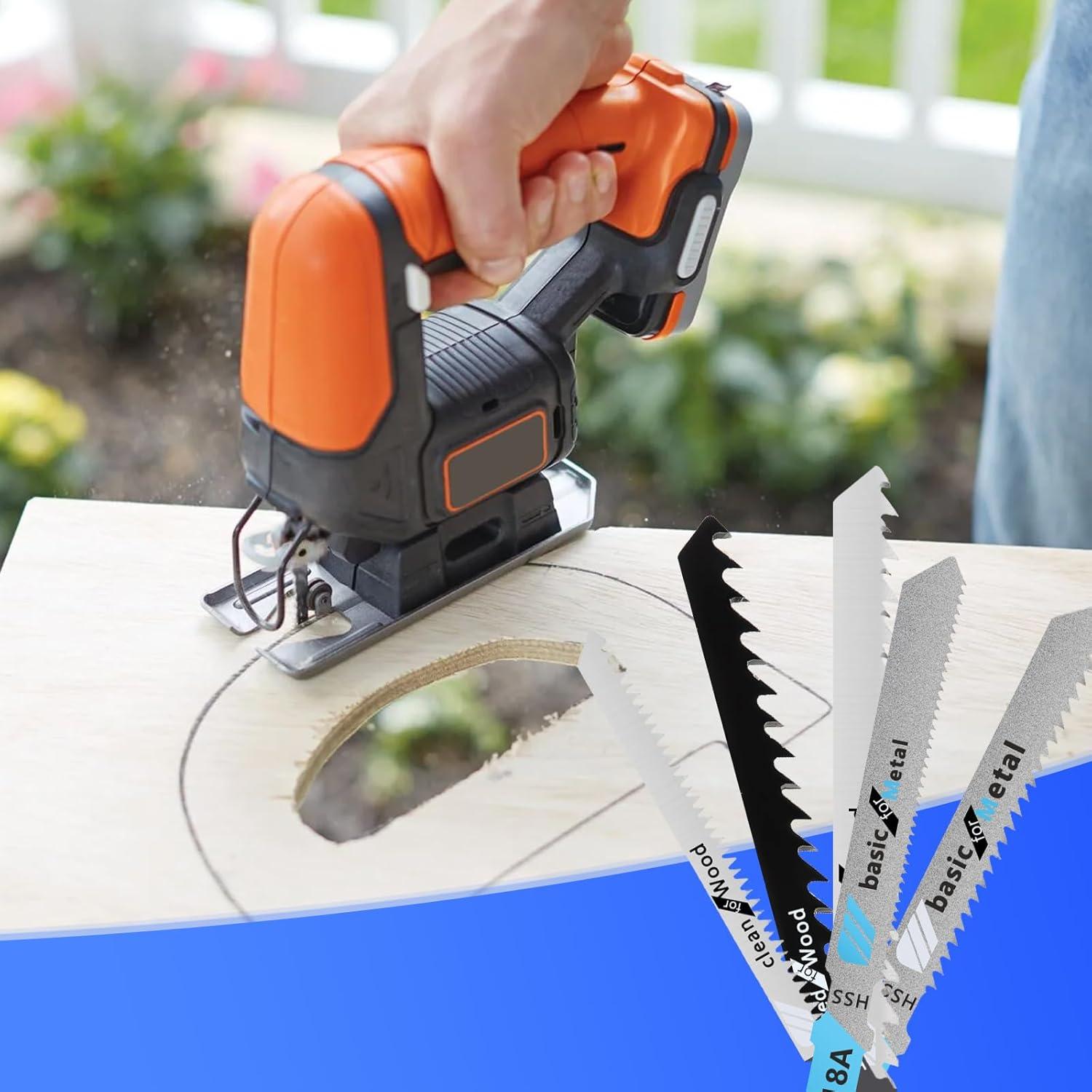 Juego de 25 Cuchillas de Sierra de Calar HCS Runhike para Black and Decker