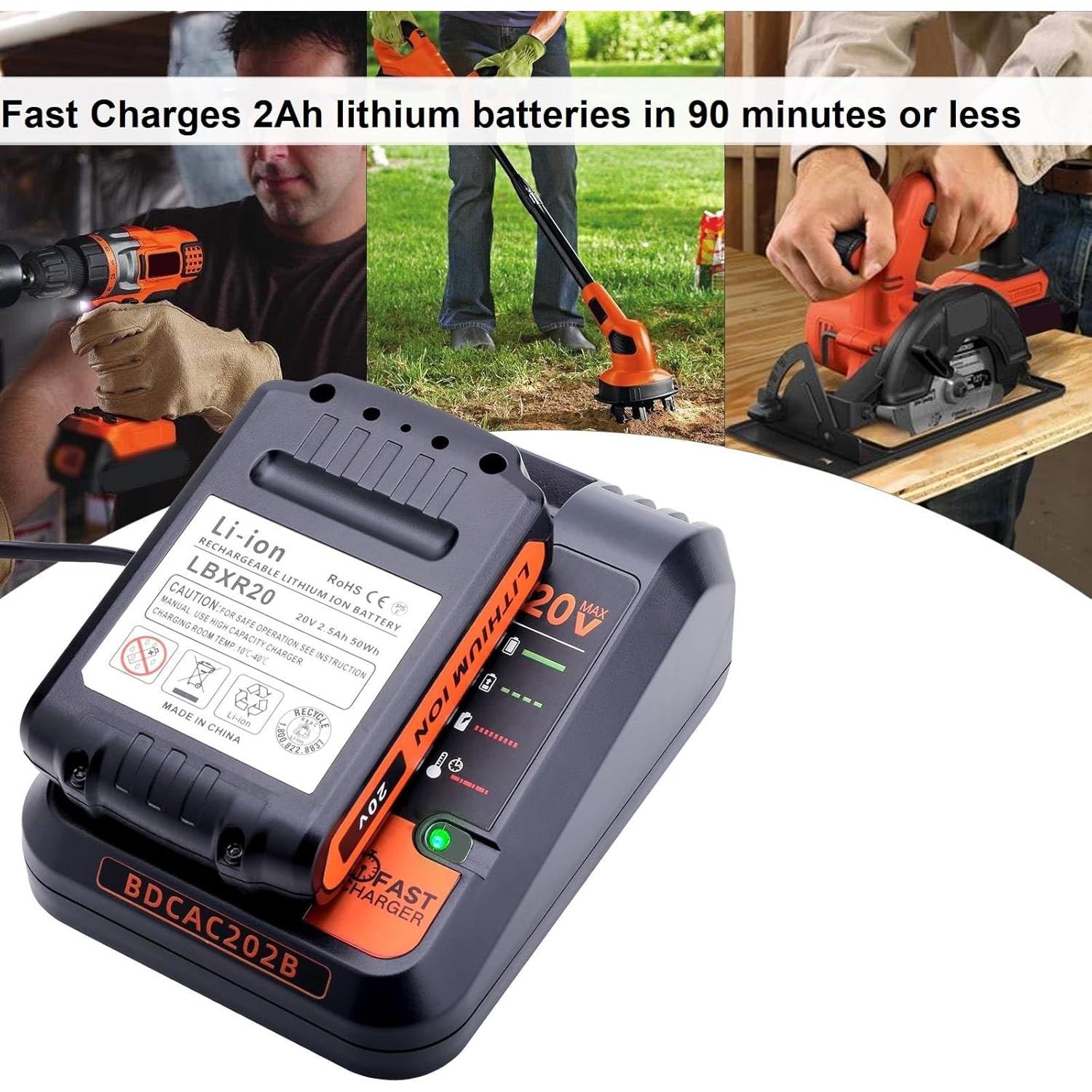 Cargador Rápido 20V Black and Decker BDCAC202B 2A