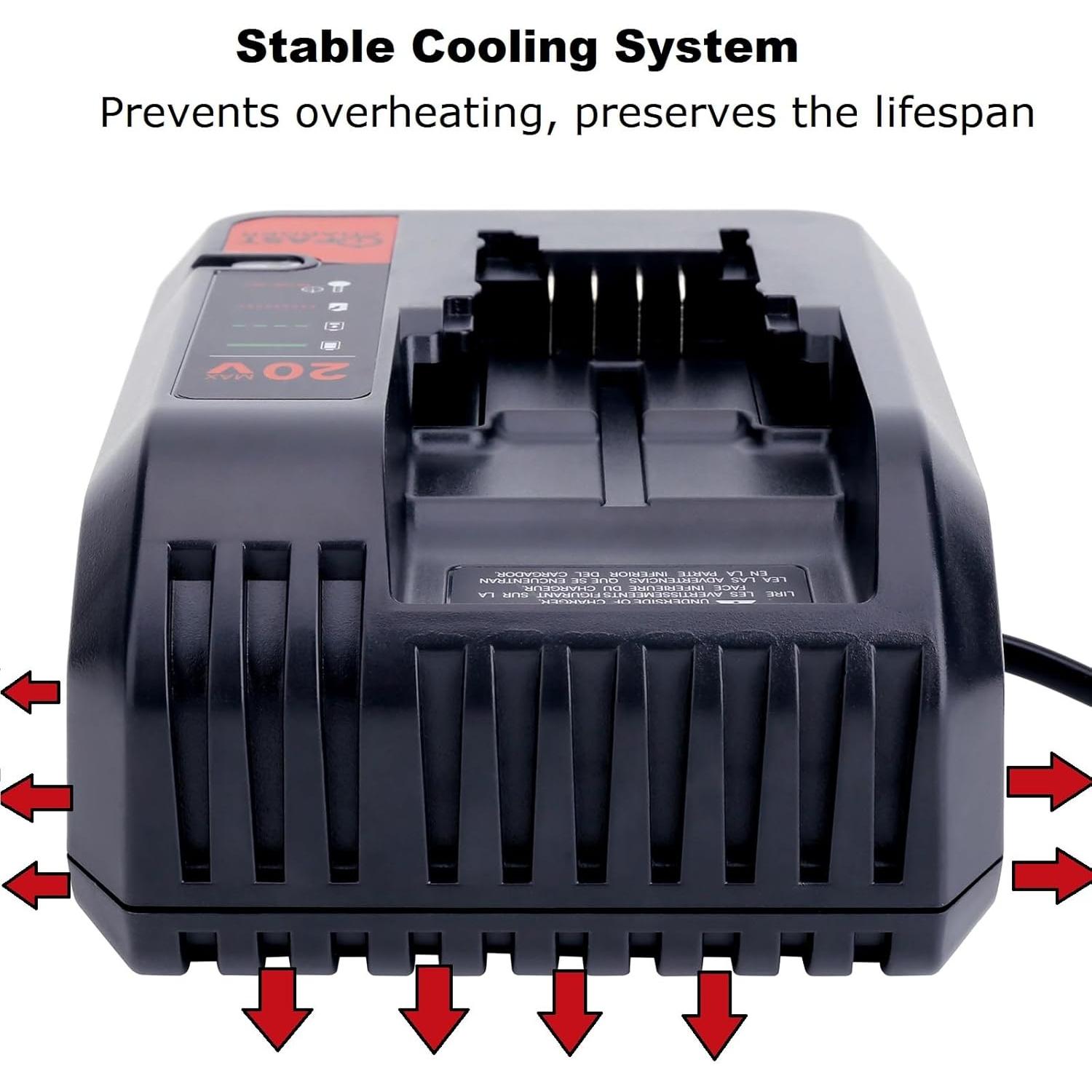 Cargador Rápido 20V Black and Decker BDCAC202B 2A