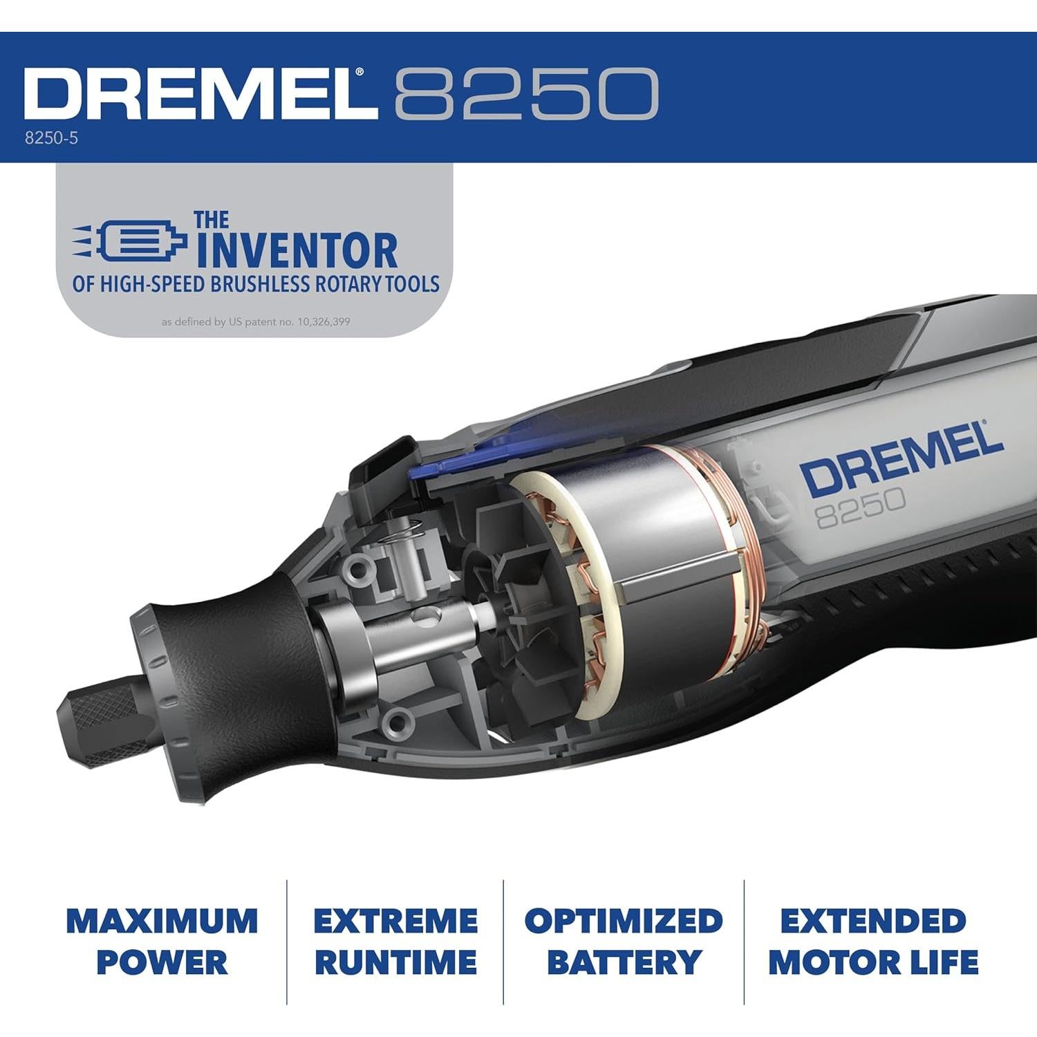 Dremel 8250 Herramienta Rotativa Inalámbrica 12V con Accesorios