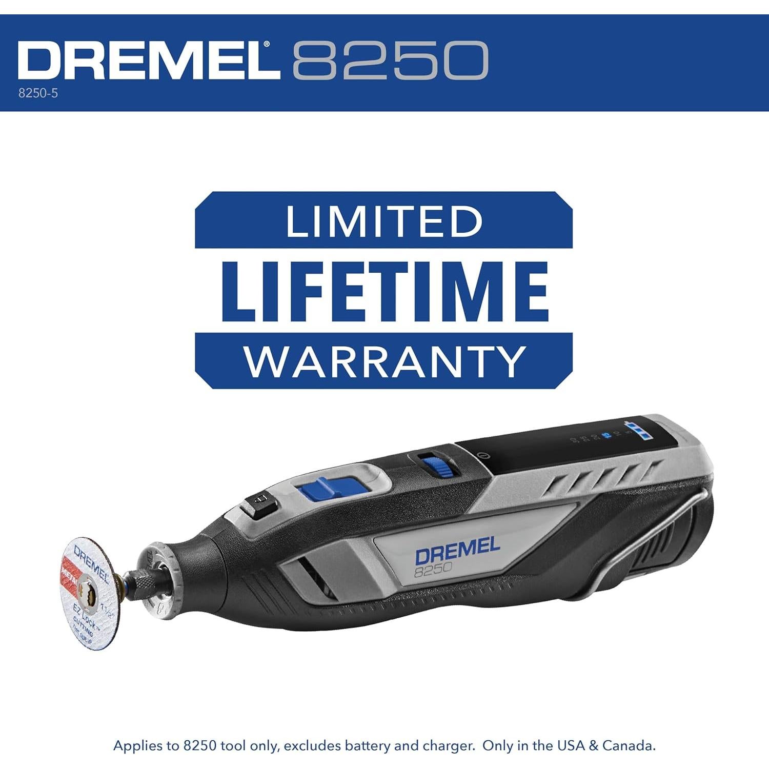 Dremel 8250 Herramienta Rotativa Inalámbrica 12V con Accesorios