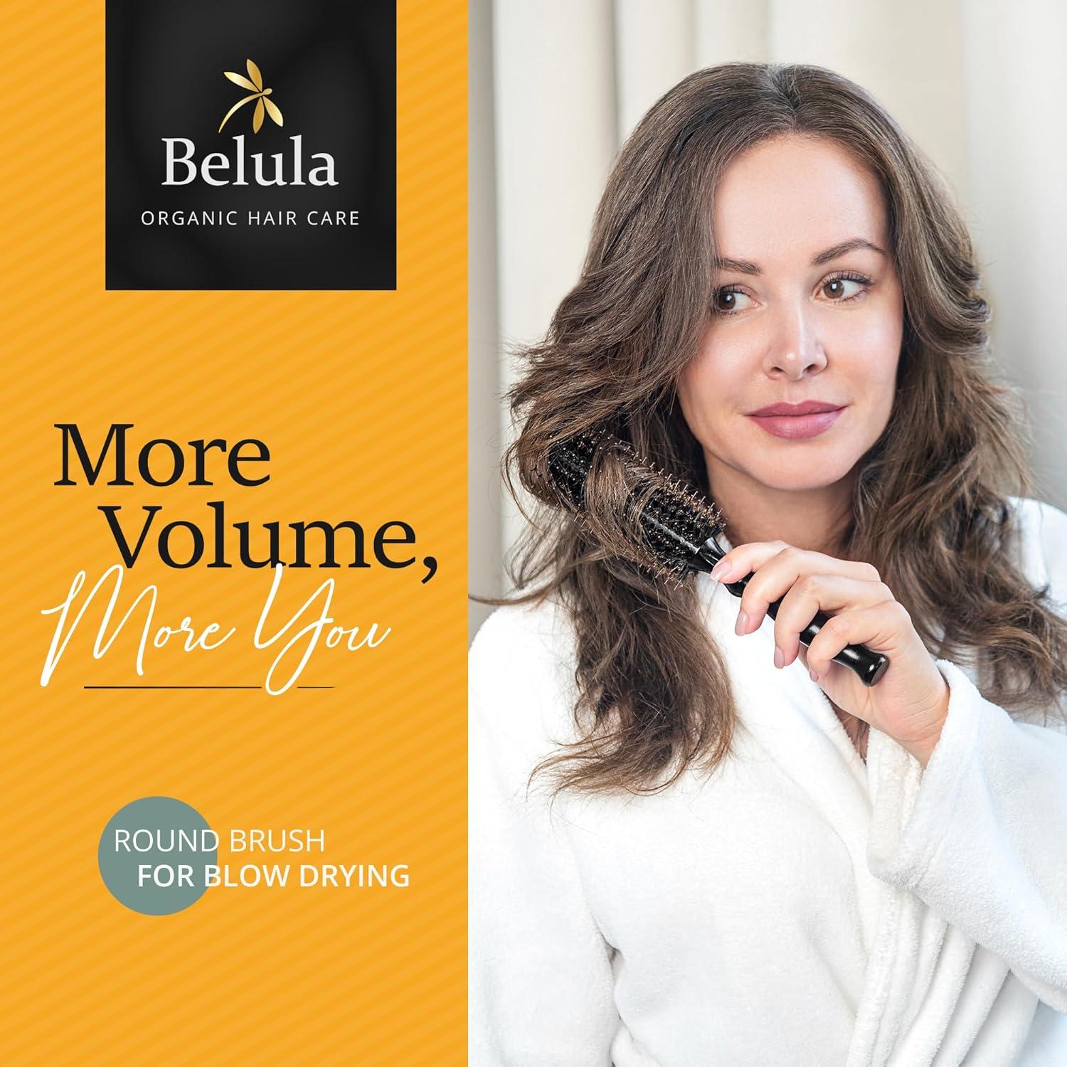 Cepillo Redondo de Cerda de Jabalí Belula 5.08 cm con Clips