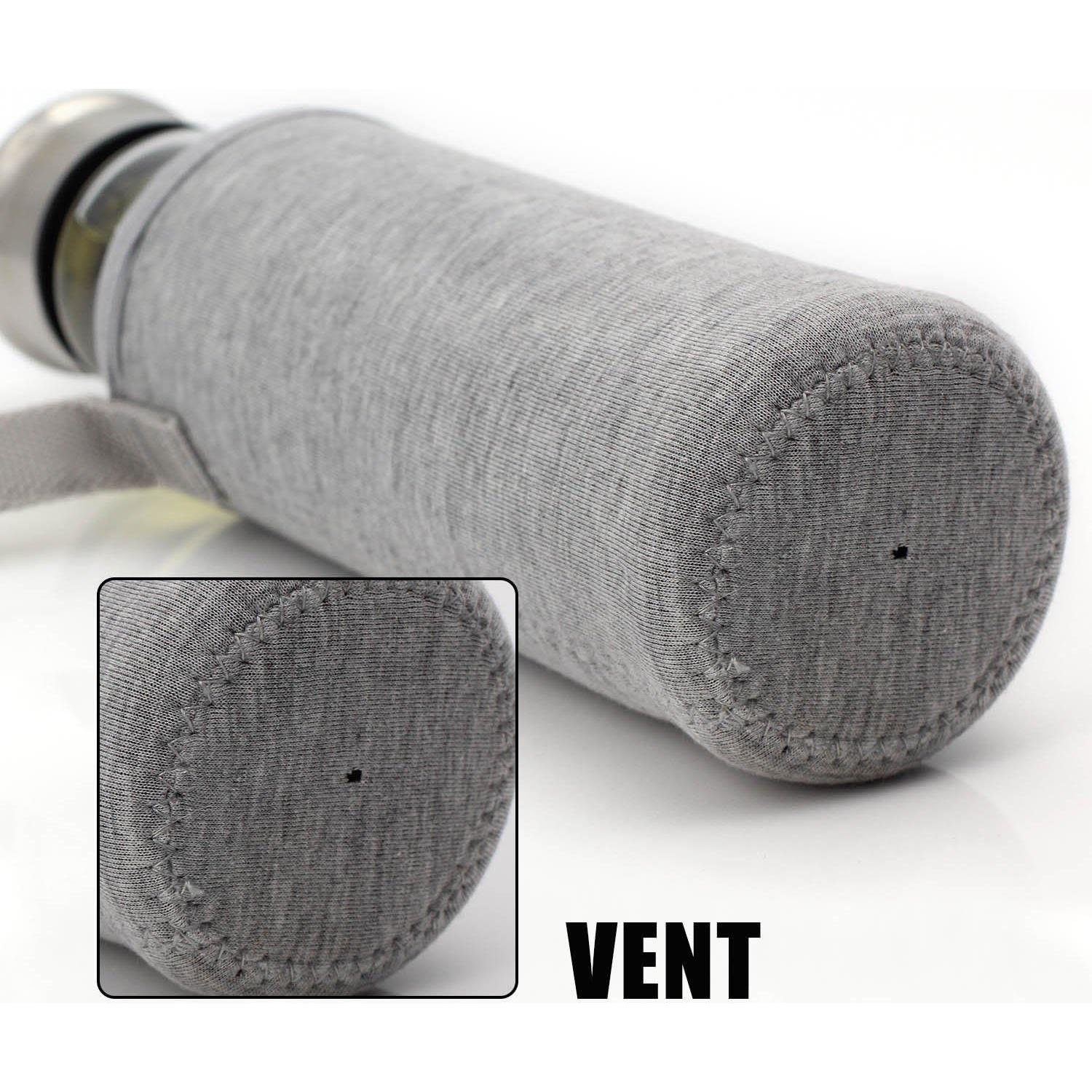 Botella de Agua de Vidrio Borosilicato TOPOKO 0.55L con Infusor