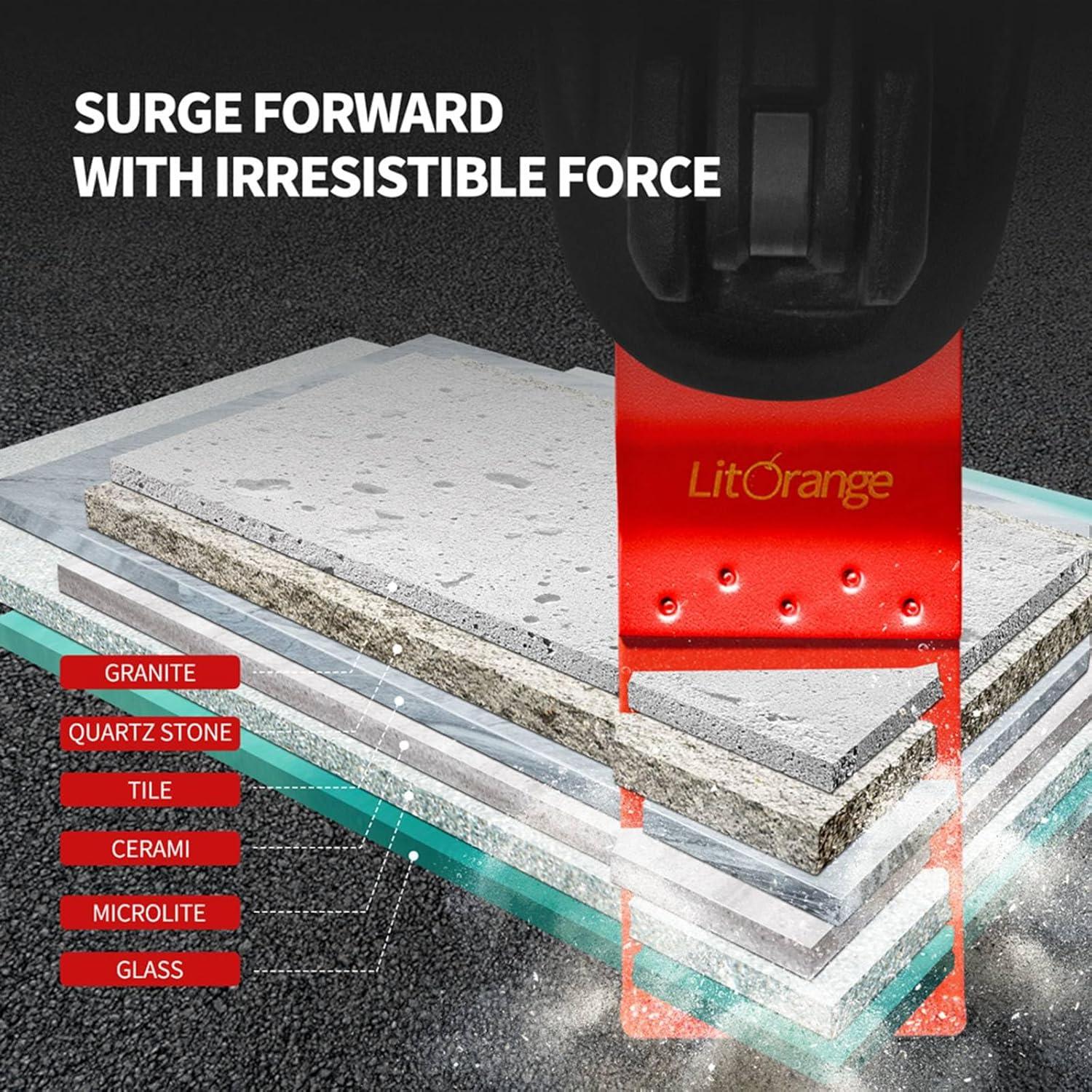 Cuchillas Oscilantes de Diamante LitOrange 8 Pcs 3.49 cm