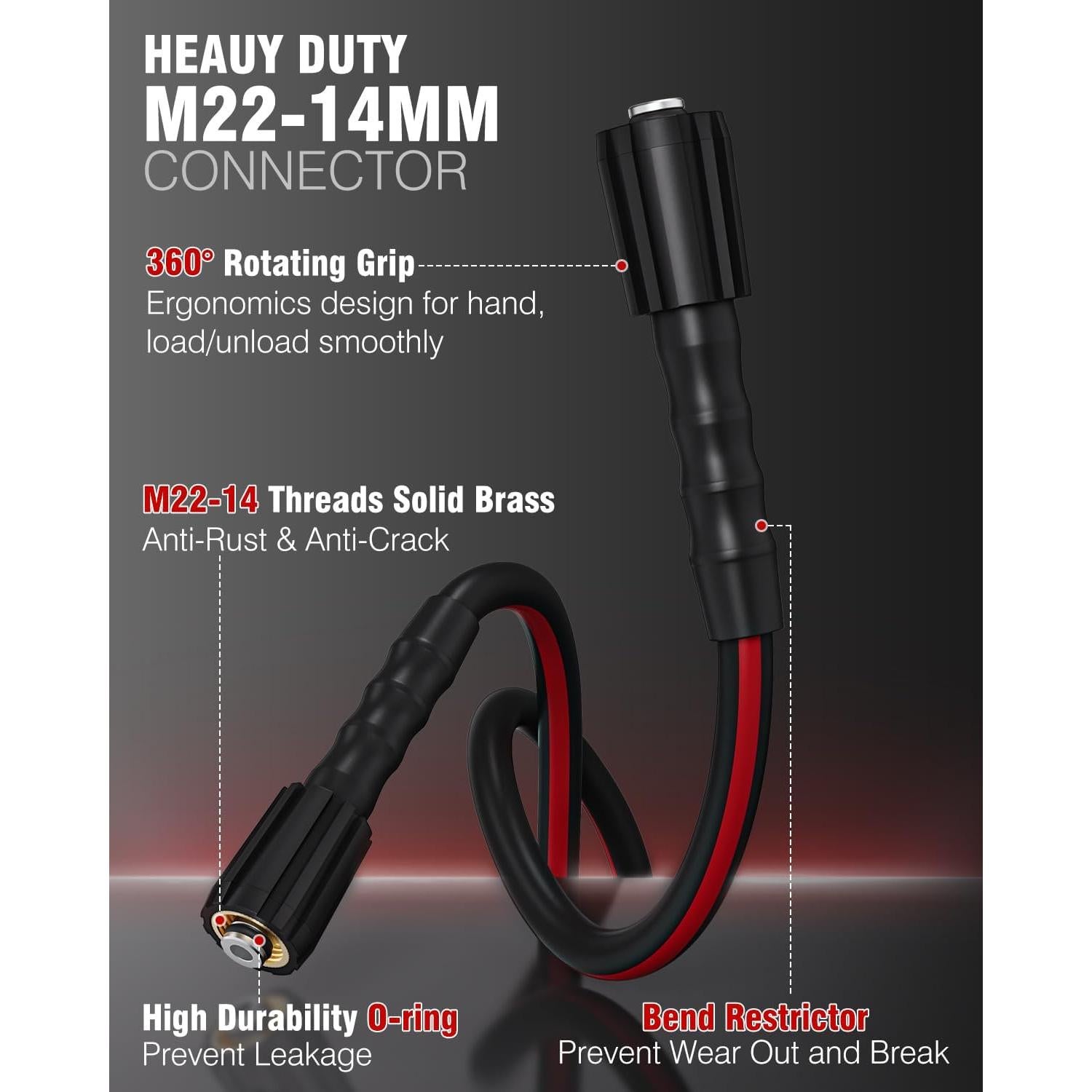 Manguera de Lavadora a Presión Zebra Clean 15.24 m 3600 PSI