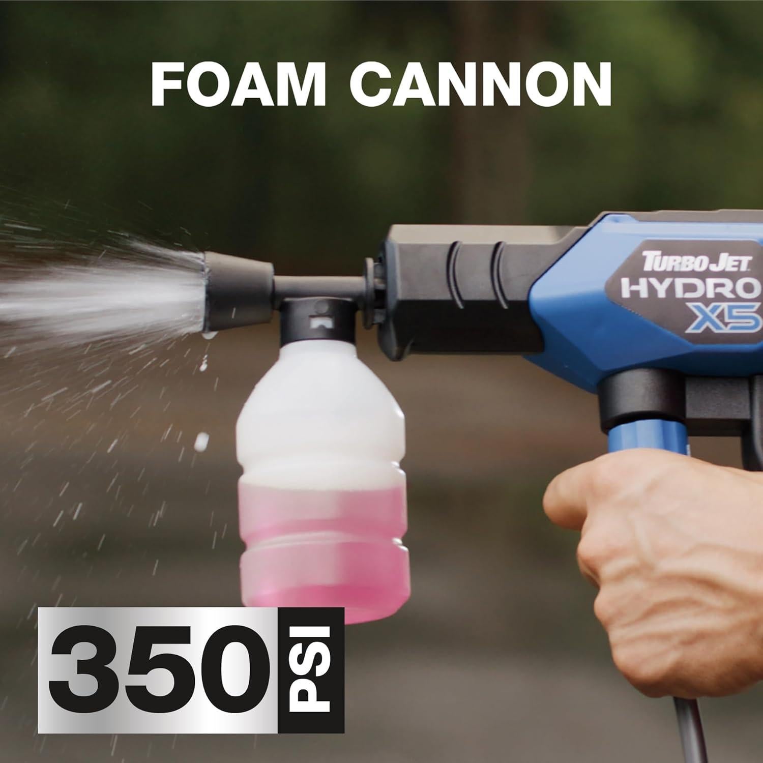 Lavadora a Presión Portátil ONTEL Turbo Jet HydroX5 Pro 350 PSI