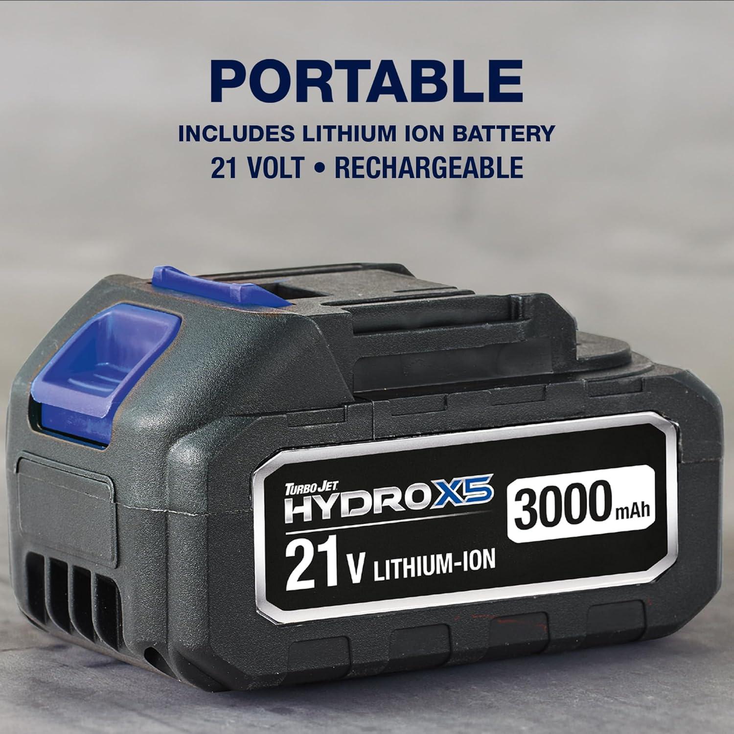 Lavadora a Presión Portátil ONTEL Turbo Jet HydroX5 Pro 350 PSI