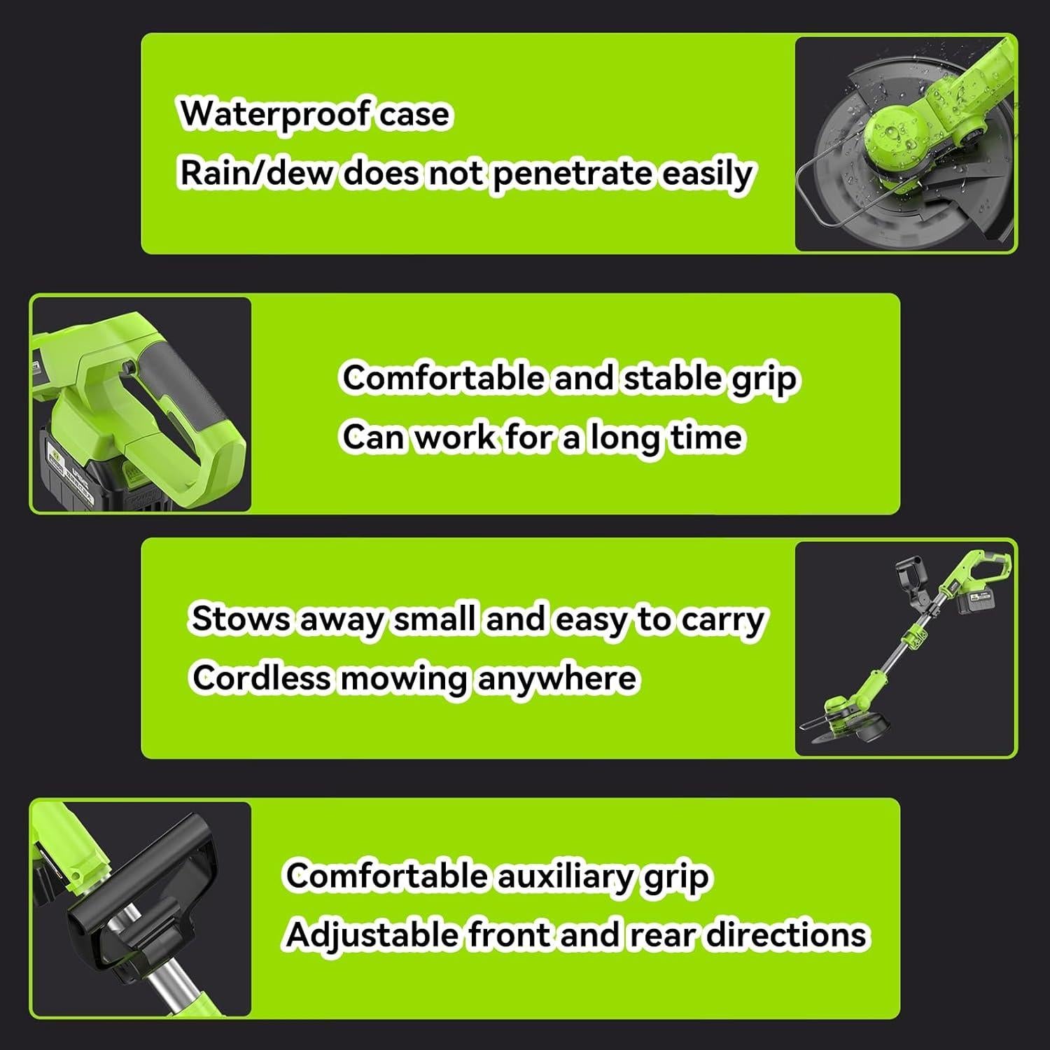 Desmalezadora Inalámbrica TWEFGFT 20V 30.48 cm Verde