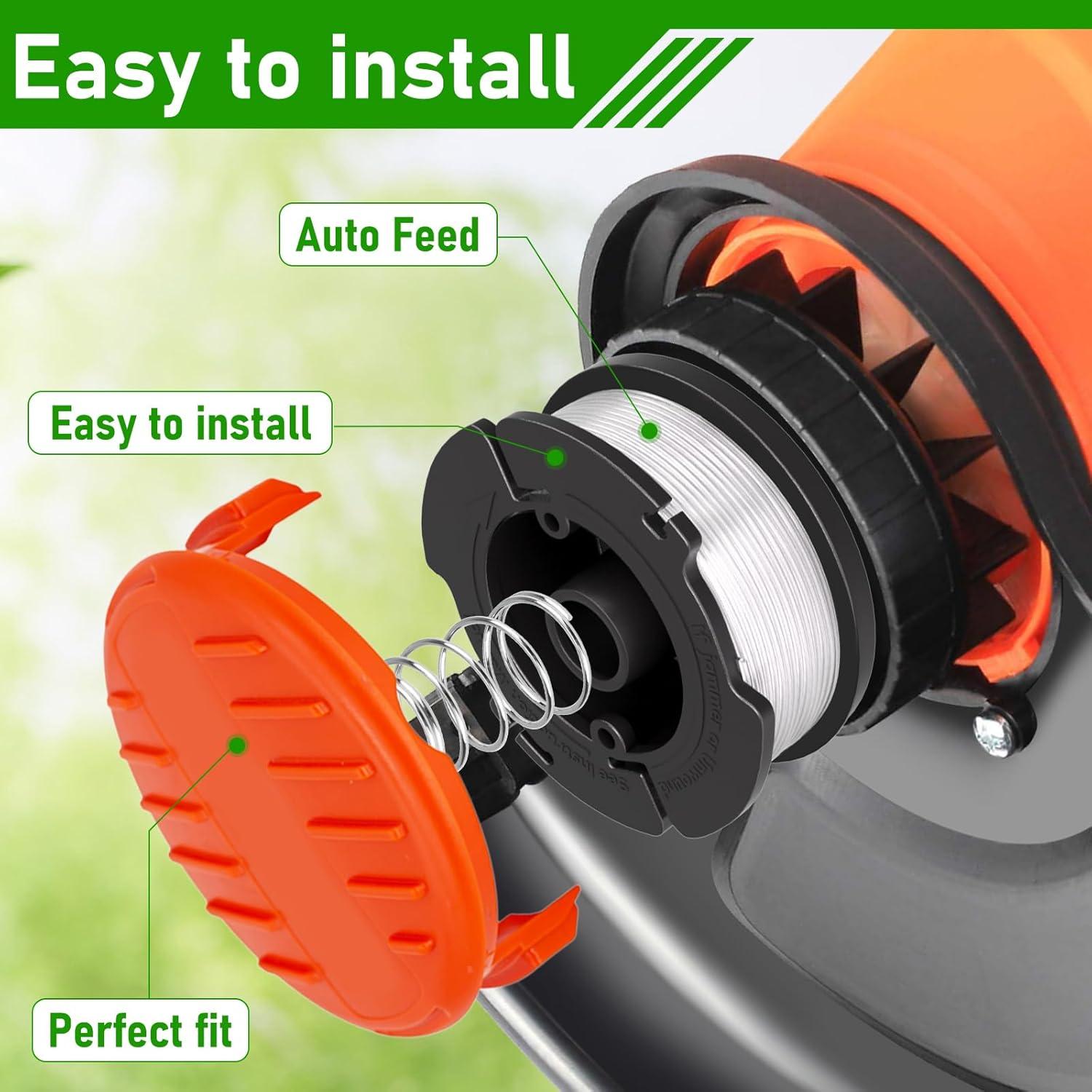 Paquete de 10 Carretes Reemplazo Black+Decker AF-100 9.14m 1.65mm