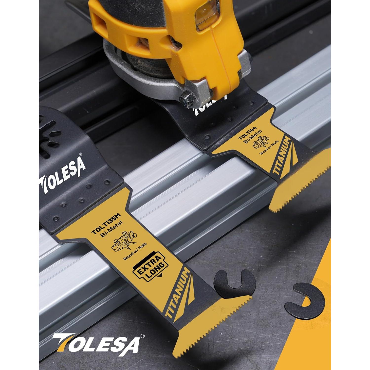 Cuchillas Oscilantes TOLESA 16pcs Titanio para Metal y Madera