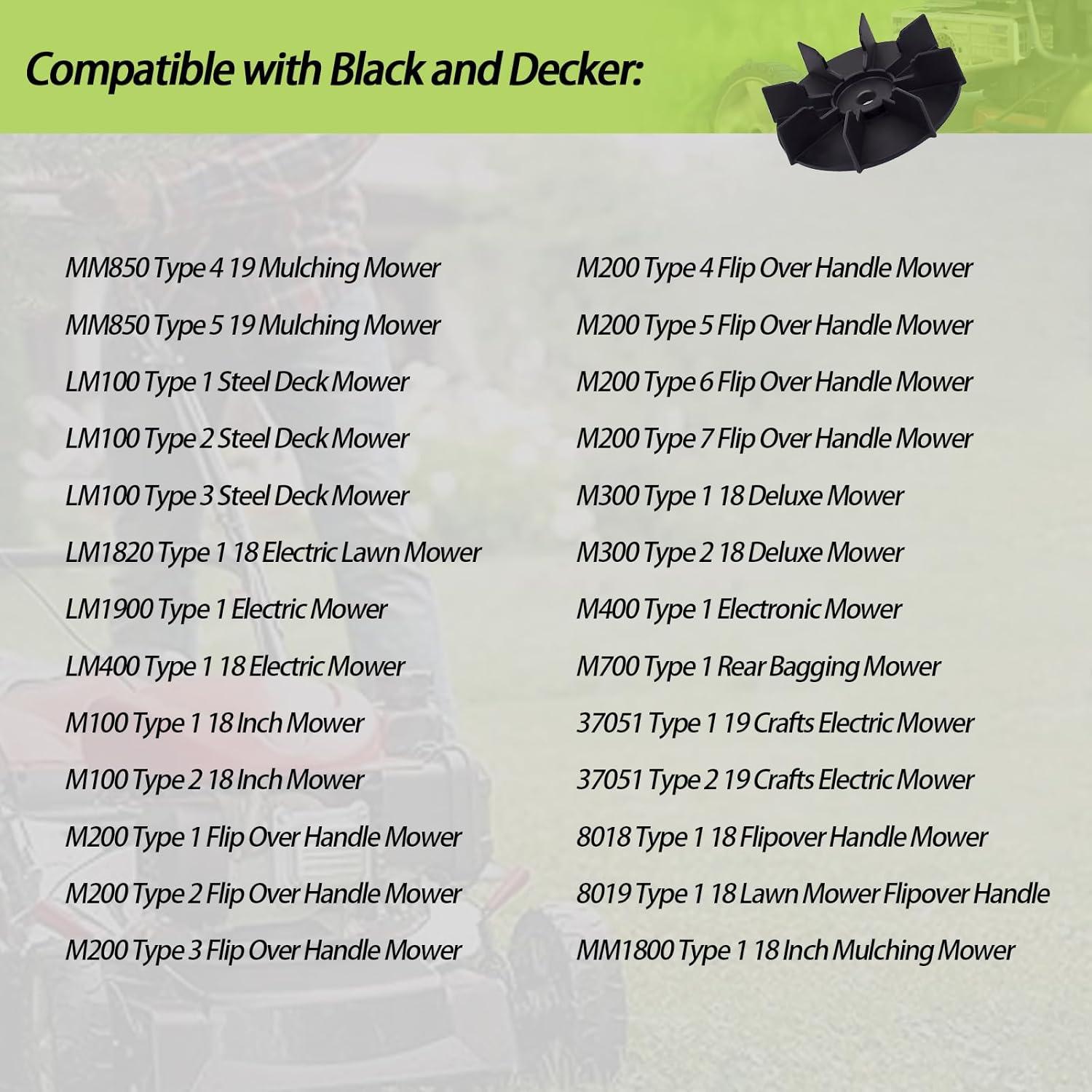 Ventilador de Reemplazo Black and Decker 241125-00 para Cortadoras