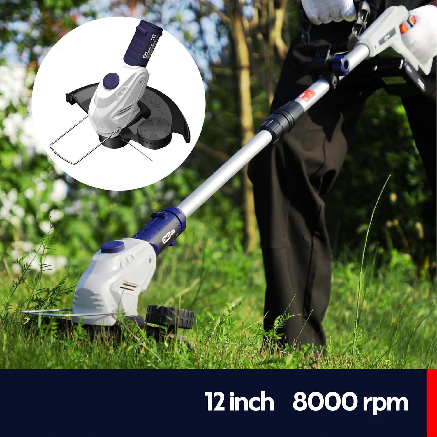 Cortadora de Césped Inalámbrica QWD 20V 12" con Batería