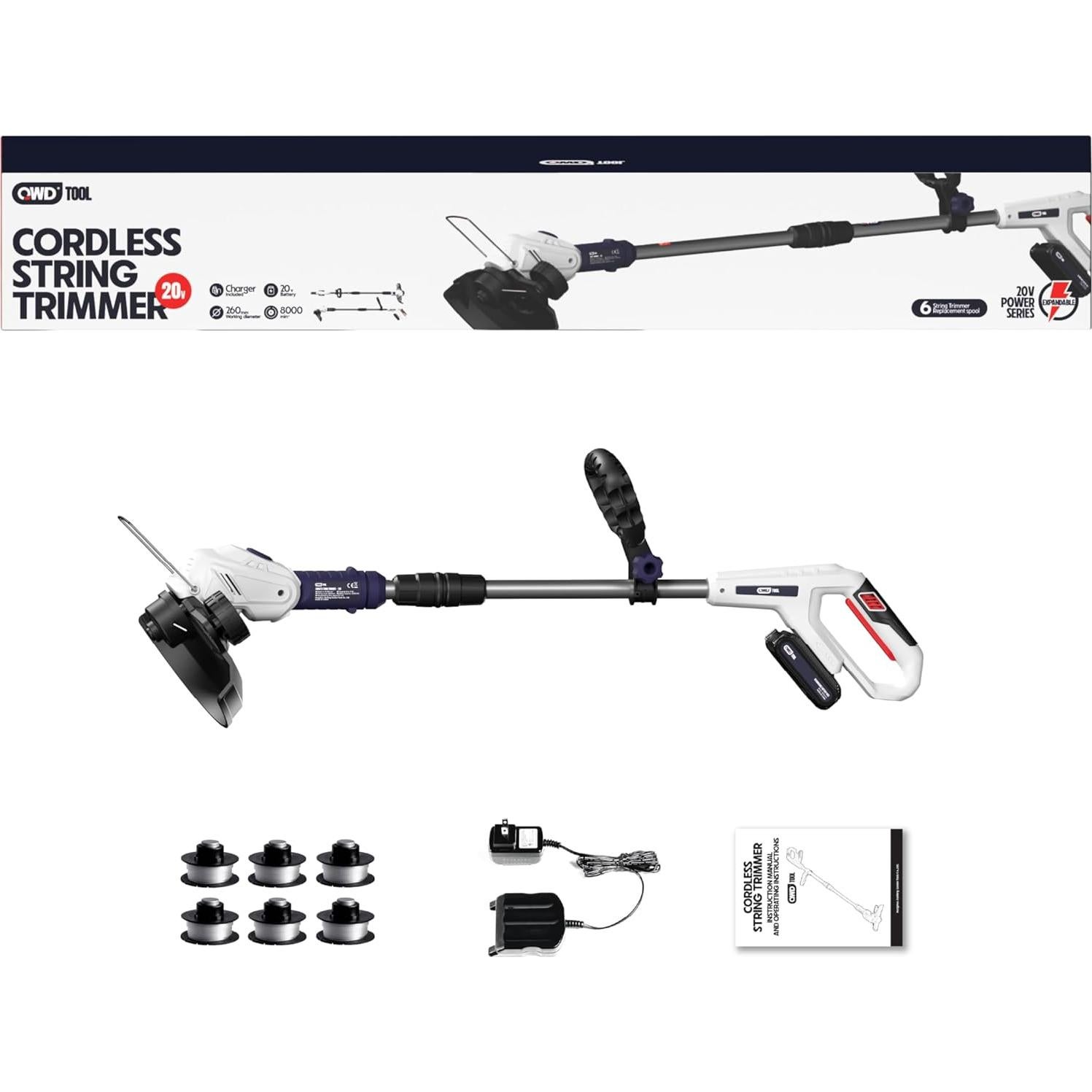 Cortadora de Césped Inalámbrica QWD 20V 12" con Batería