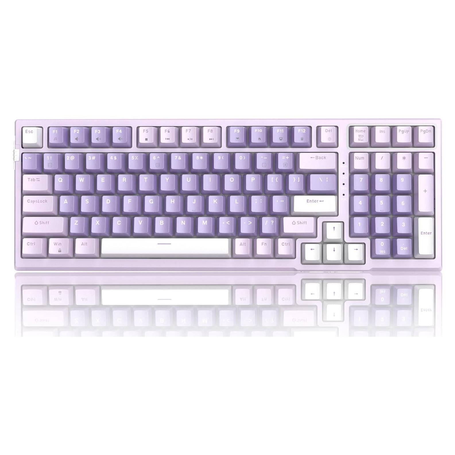 Teclado Mecánico MageGee SKY98 96% RGB Gasket Violeta
