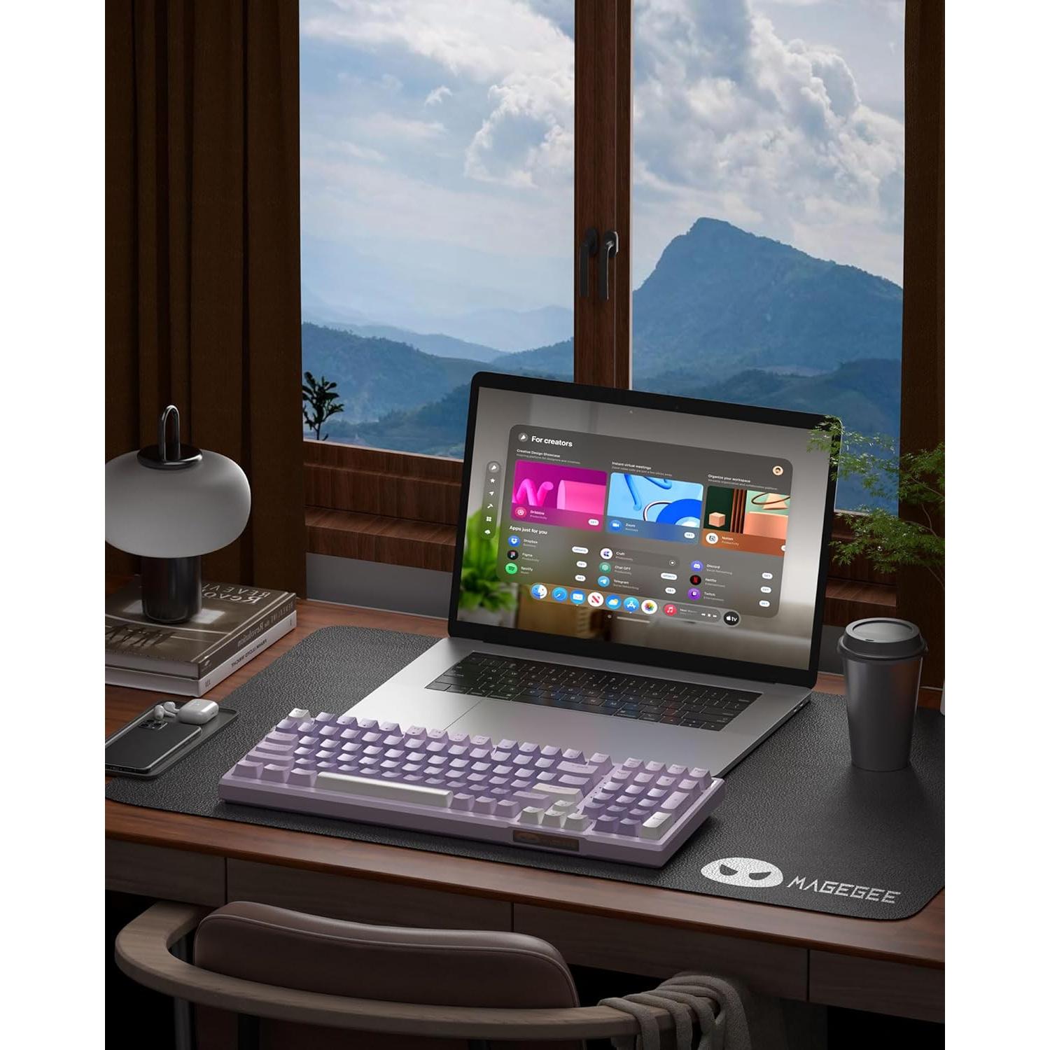 Teclado Mecánico MageGee SKY98 96% RGB Gasket Violeta