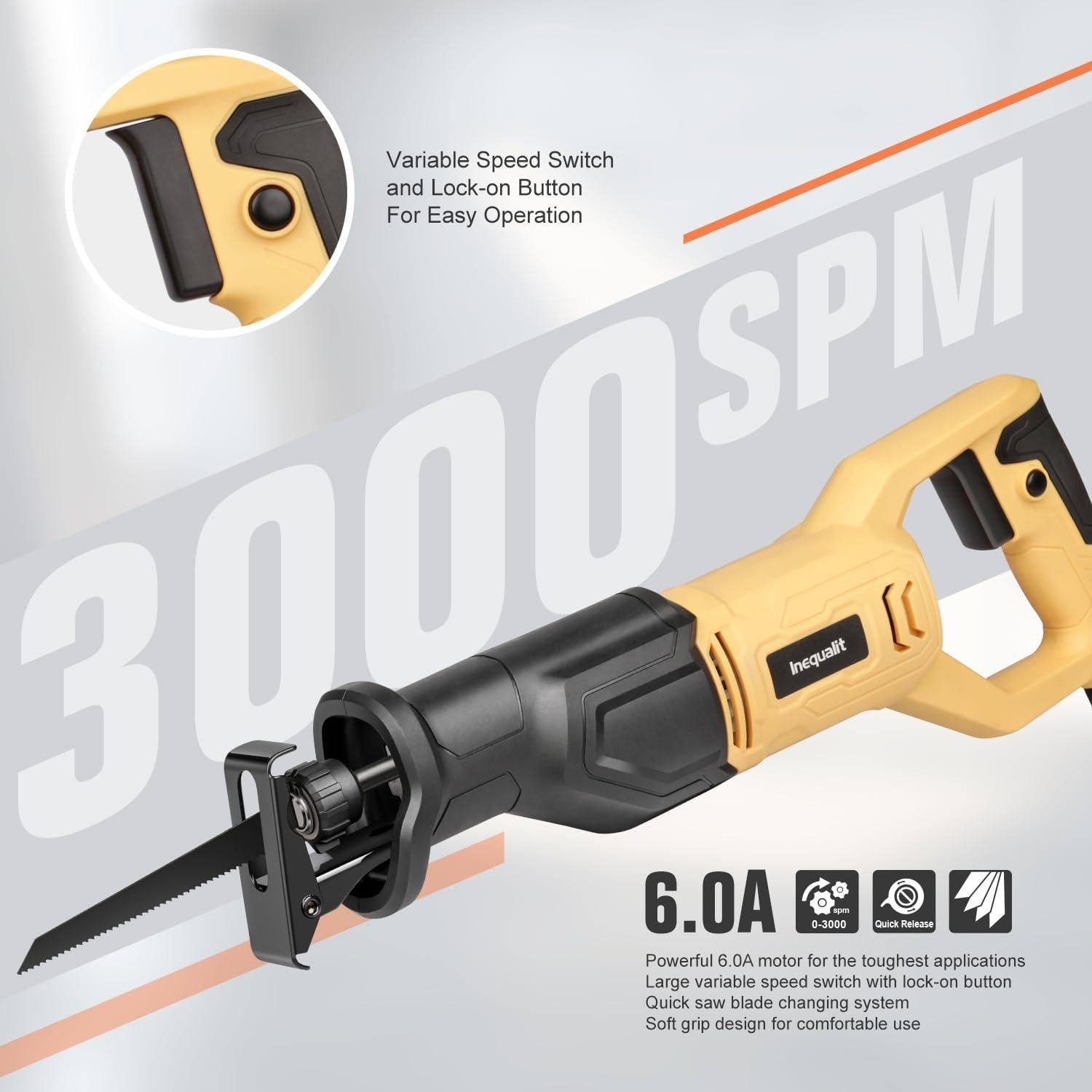 Sierra Recíproca Eléctrica Inequalit 6A 3000SPM 11.4cm