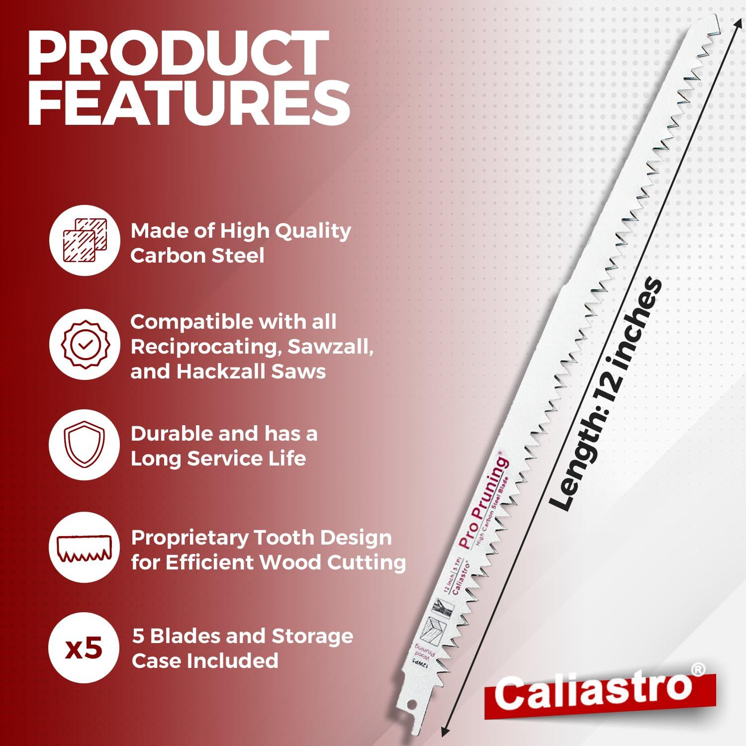 Sierra de Poda de Madera Caliastro 30.48 cm - Paquete de 5