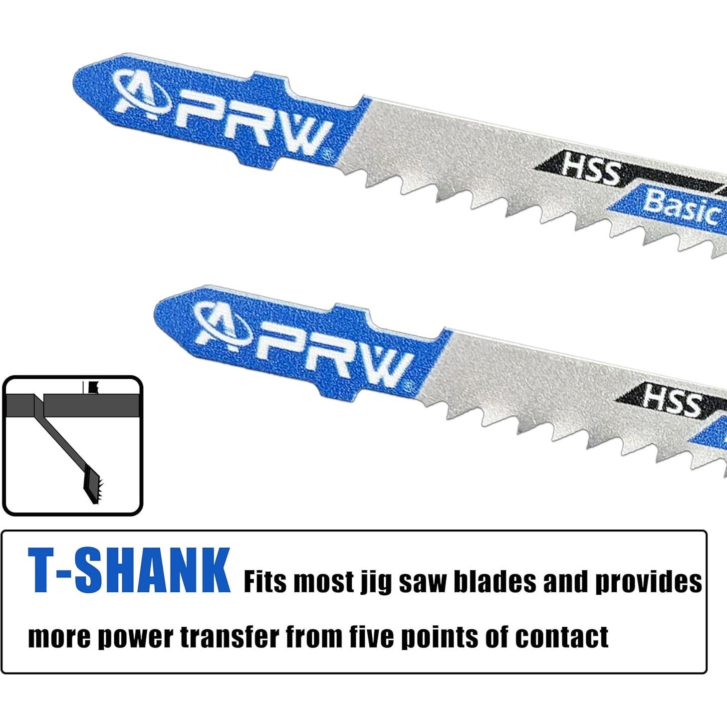 Juego de 24 Hojas de Sierra de Calar APRW T-Shank para Madera y Metal