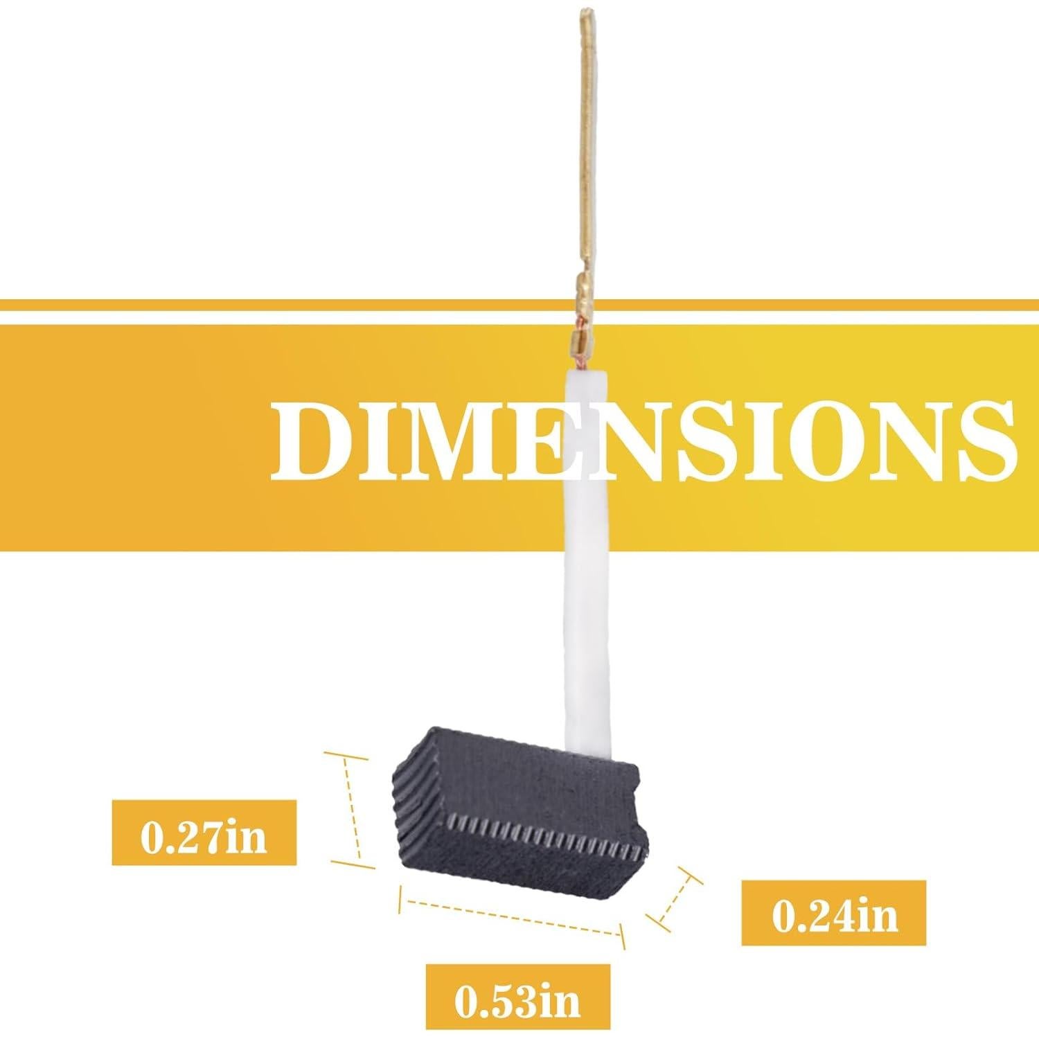 Paquete de 10 Cepillos de Carbón JUXIANG 445861-03/25 para Dewalt