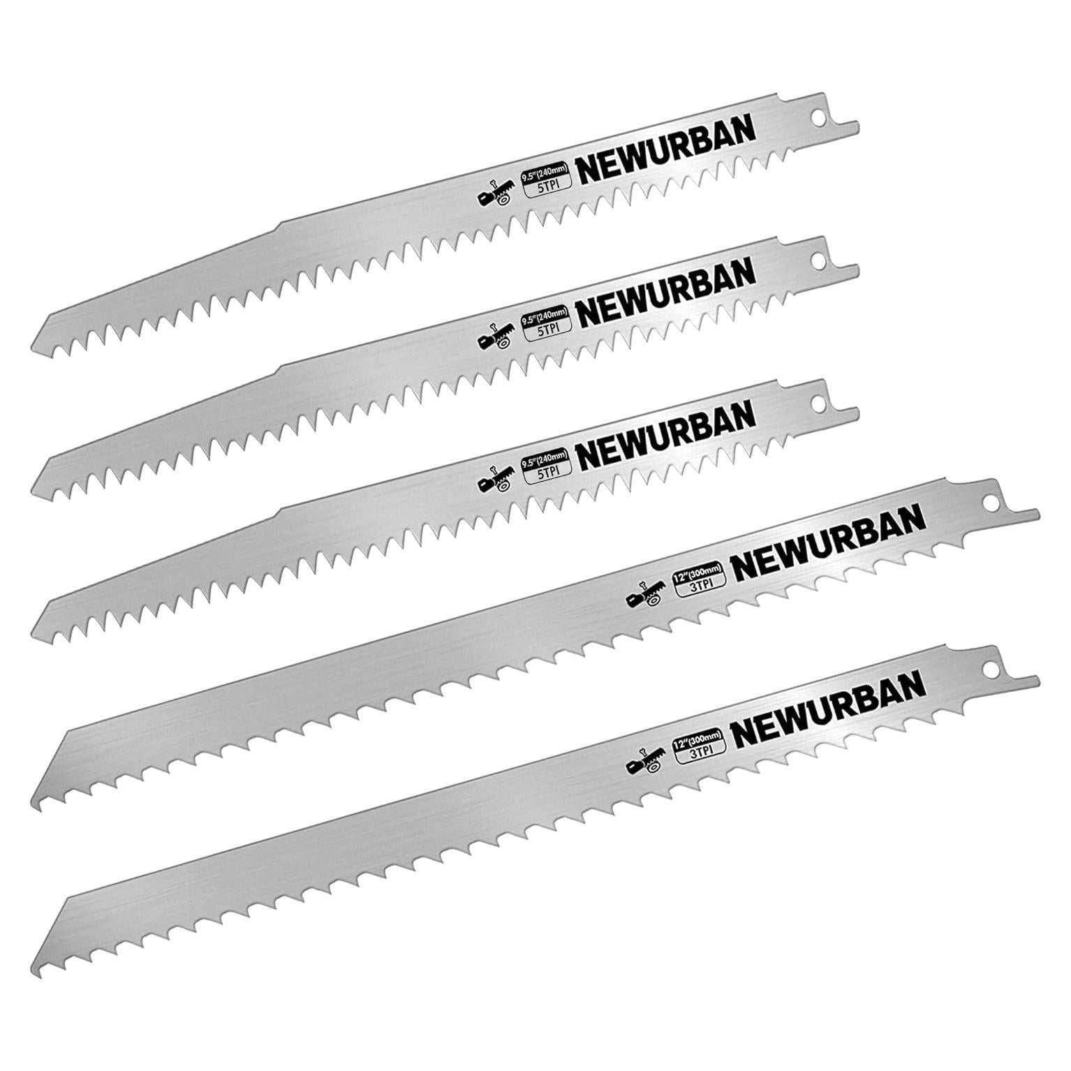 Cuchillas de Sierra Recíproca NEWURBAN para Carne 5TPI 9" y 3TPI 12"