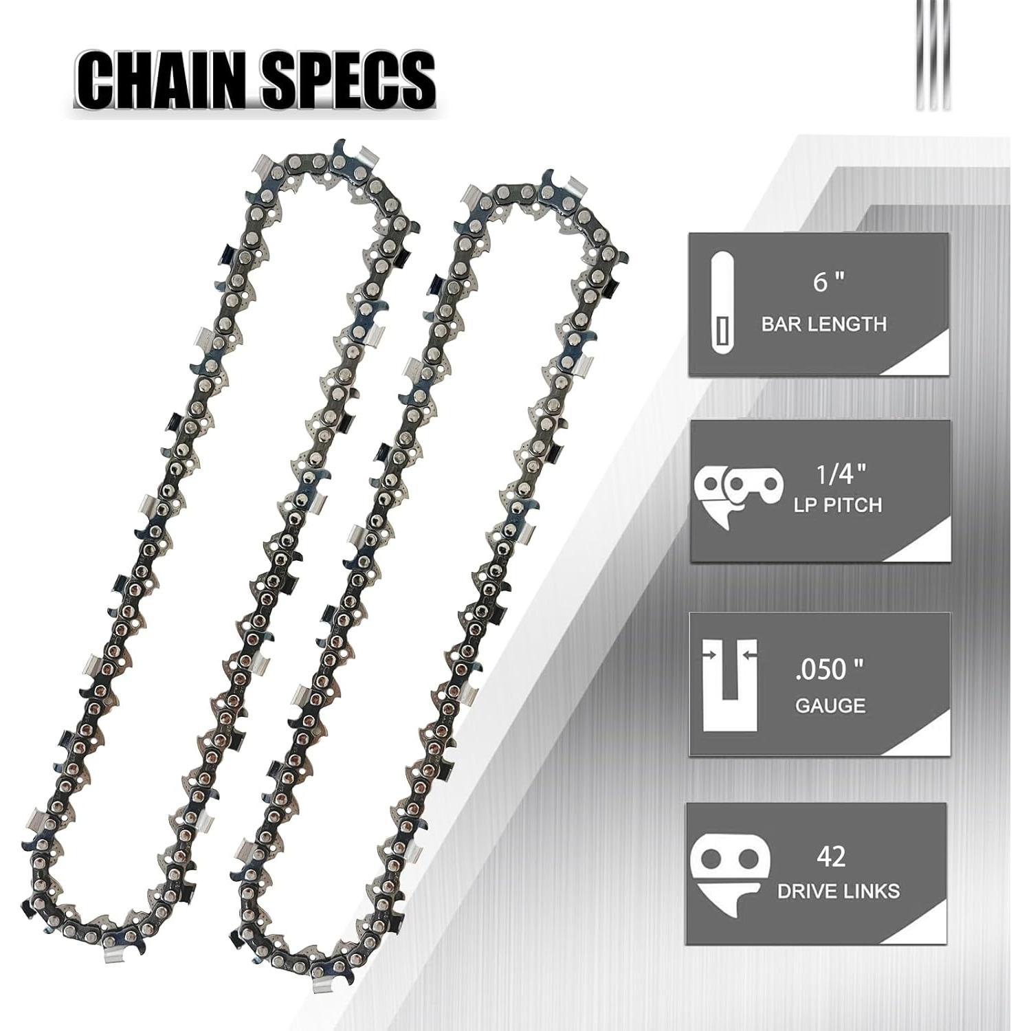 Cadena de Motosierra 15.24 cm NIUBGONER para Worx y B&D