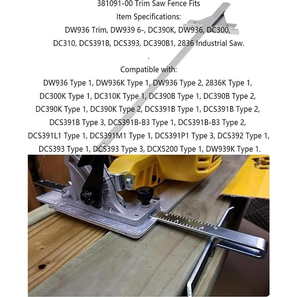 Guía de Sierra Circular Duheri 381091-00 Compatible Dewalt