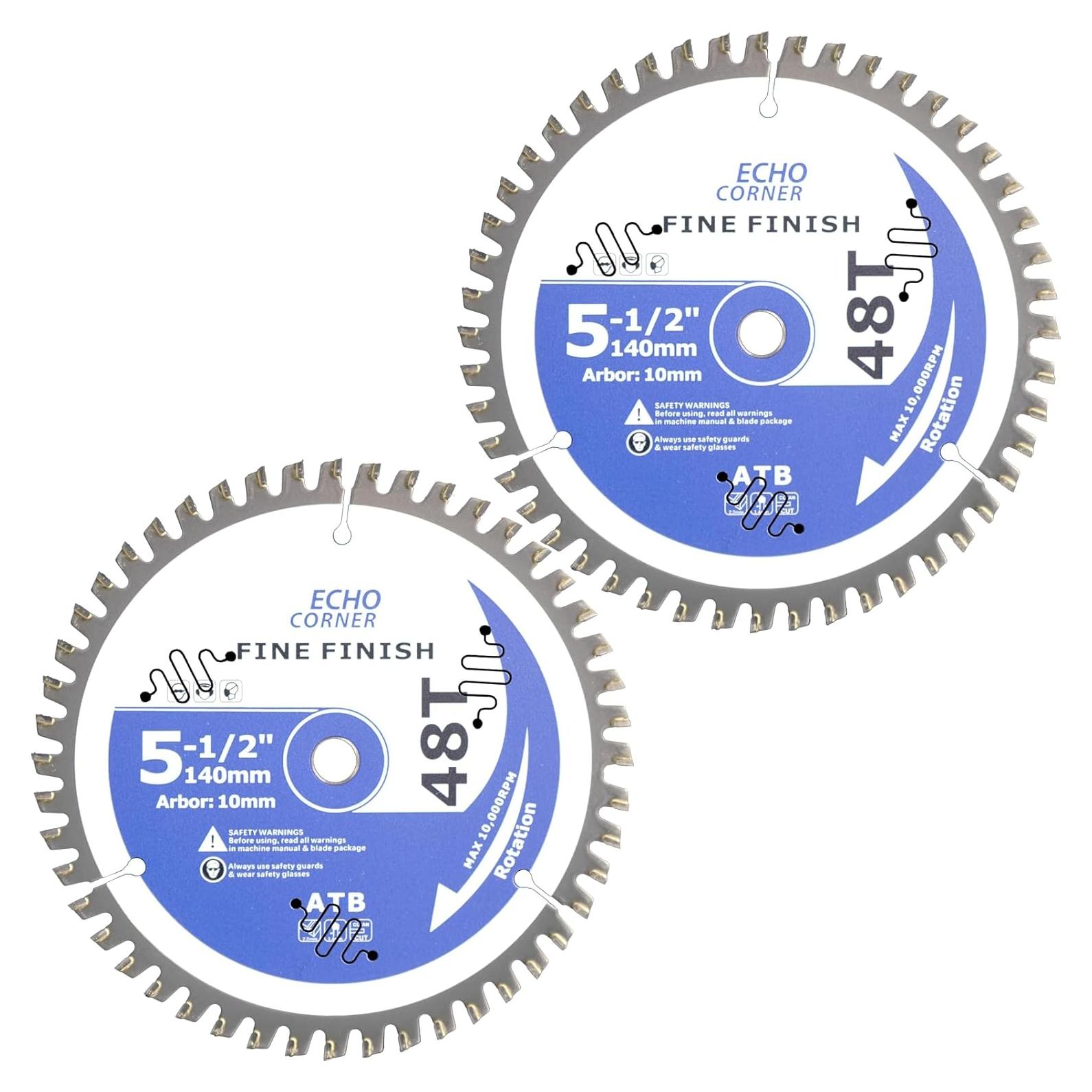 Hojas de Sierra Circular 140mm Echo Corner 48 Dientes 2-Pack