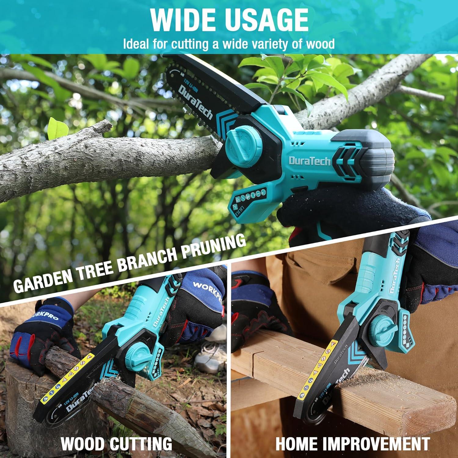 Mini Motosierra Eléctrica Inalámbrica DURATECH 6" 12V