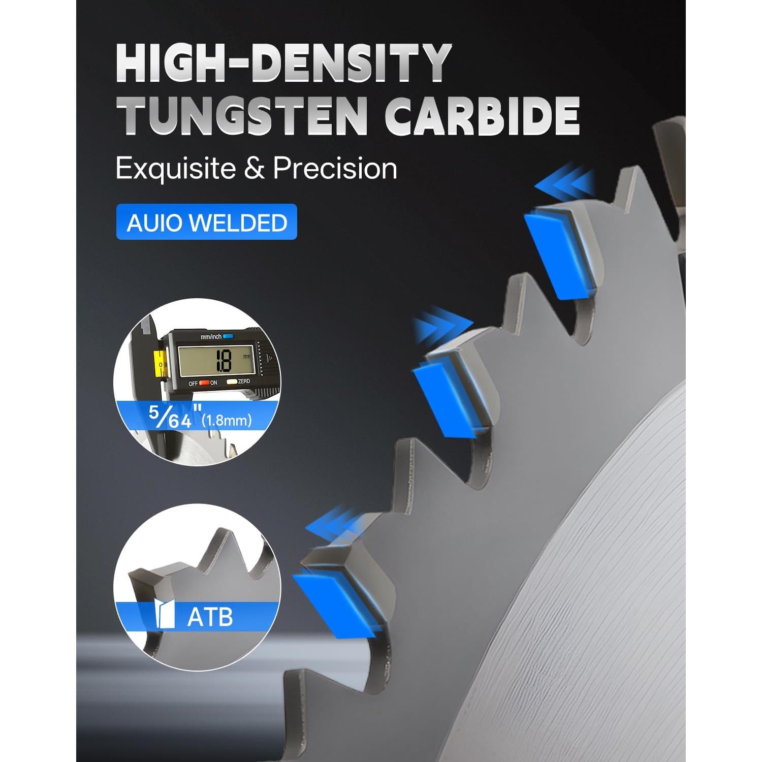 Hoja de sierra circular COMOWARE 7 1/4" 40T TCT anti-vibración
