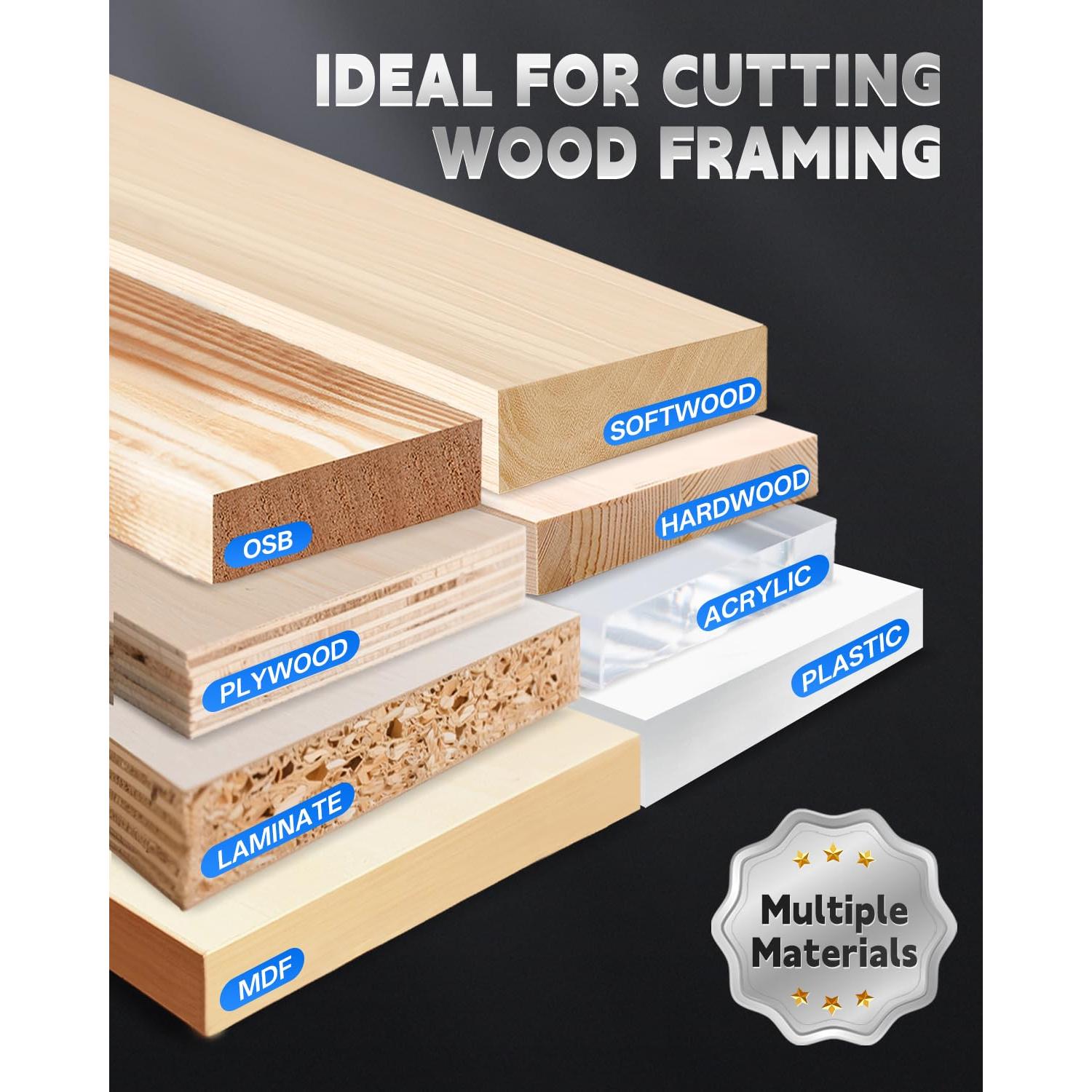 Hoja de sierra circular COMOWARE 7 1/4" 40T TCT anti-vibración