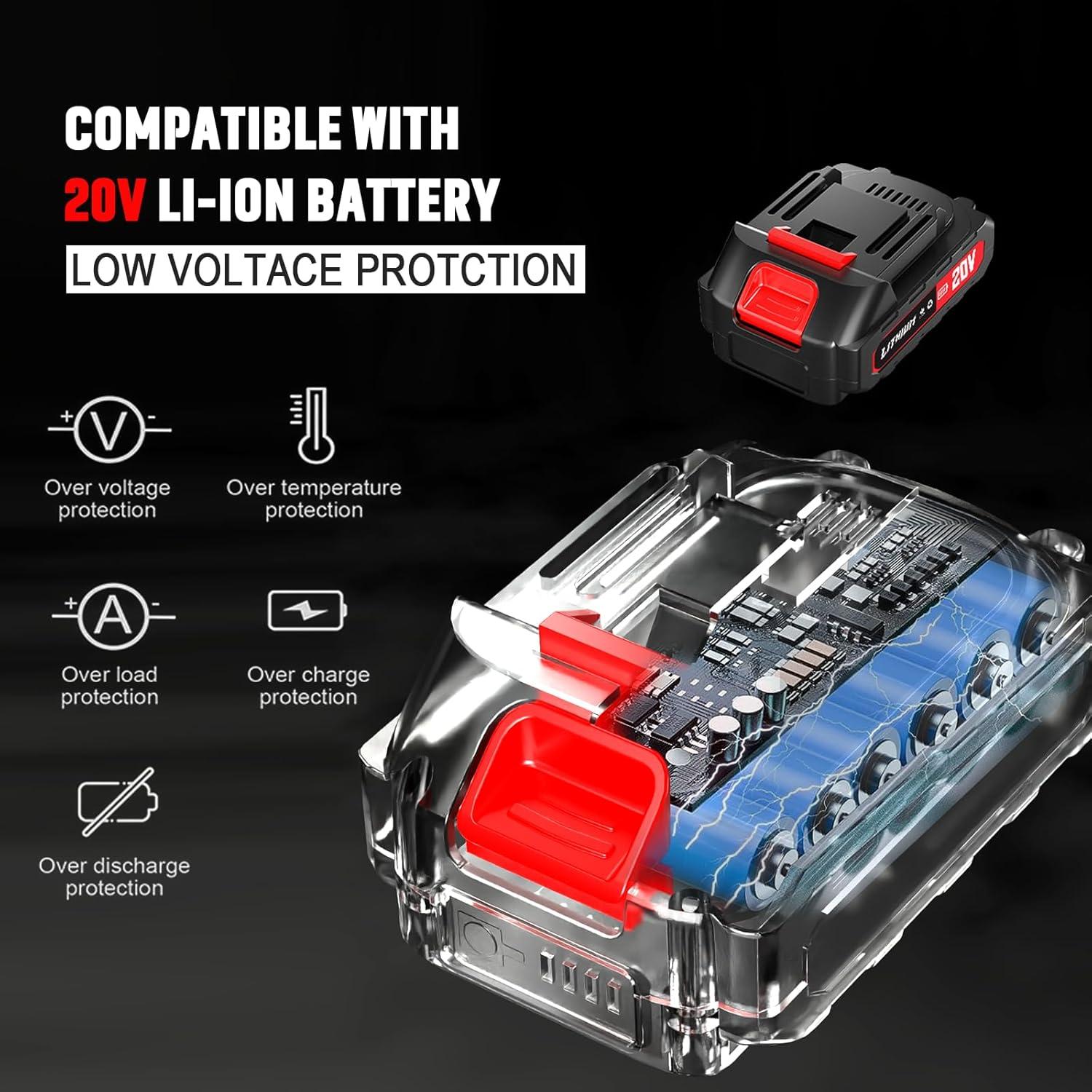 Sierra de Cadena Mini Inalámbrica Fostex 6" 600W Batería Doble