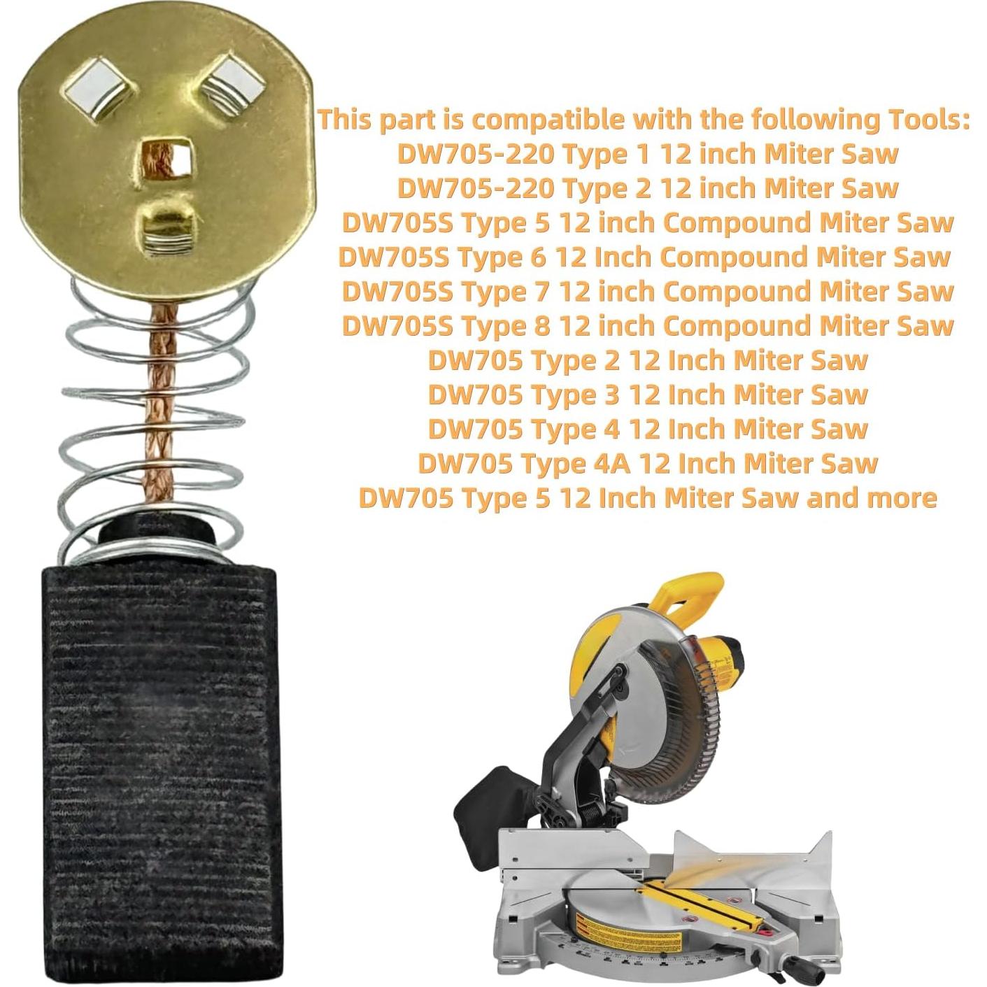 8 Cepillos de Carbono HHLZDHH para Black & Decker 145323