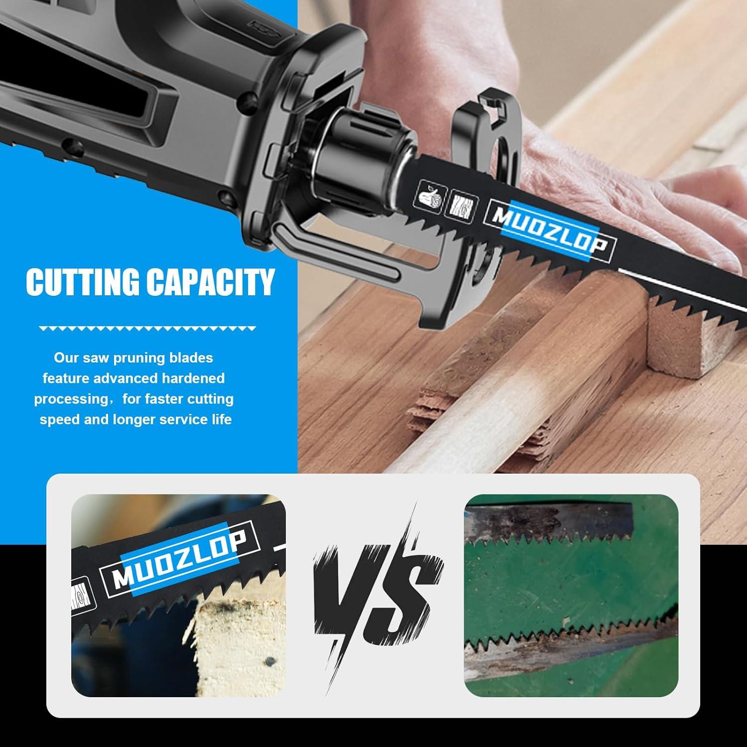 Paquete de 10 Hojas de Sierra Recíproca MUOZLOP 300mm 5 TPI