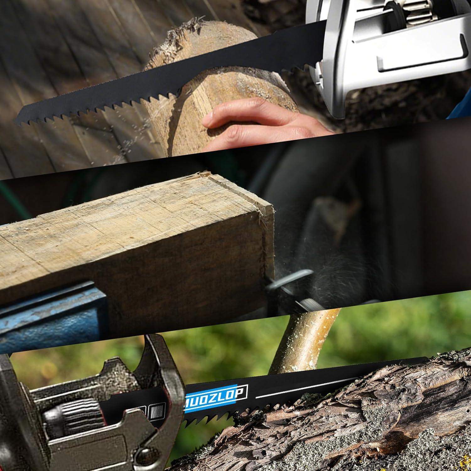 Paquete de 10 Hojas de Sierra Recíproca MUOZLOP 300mm 5 TPI