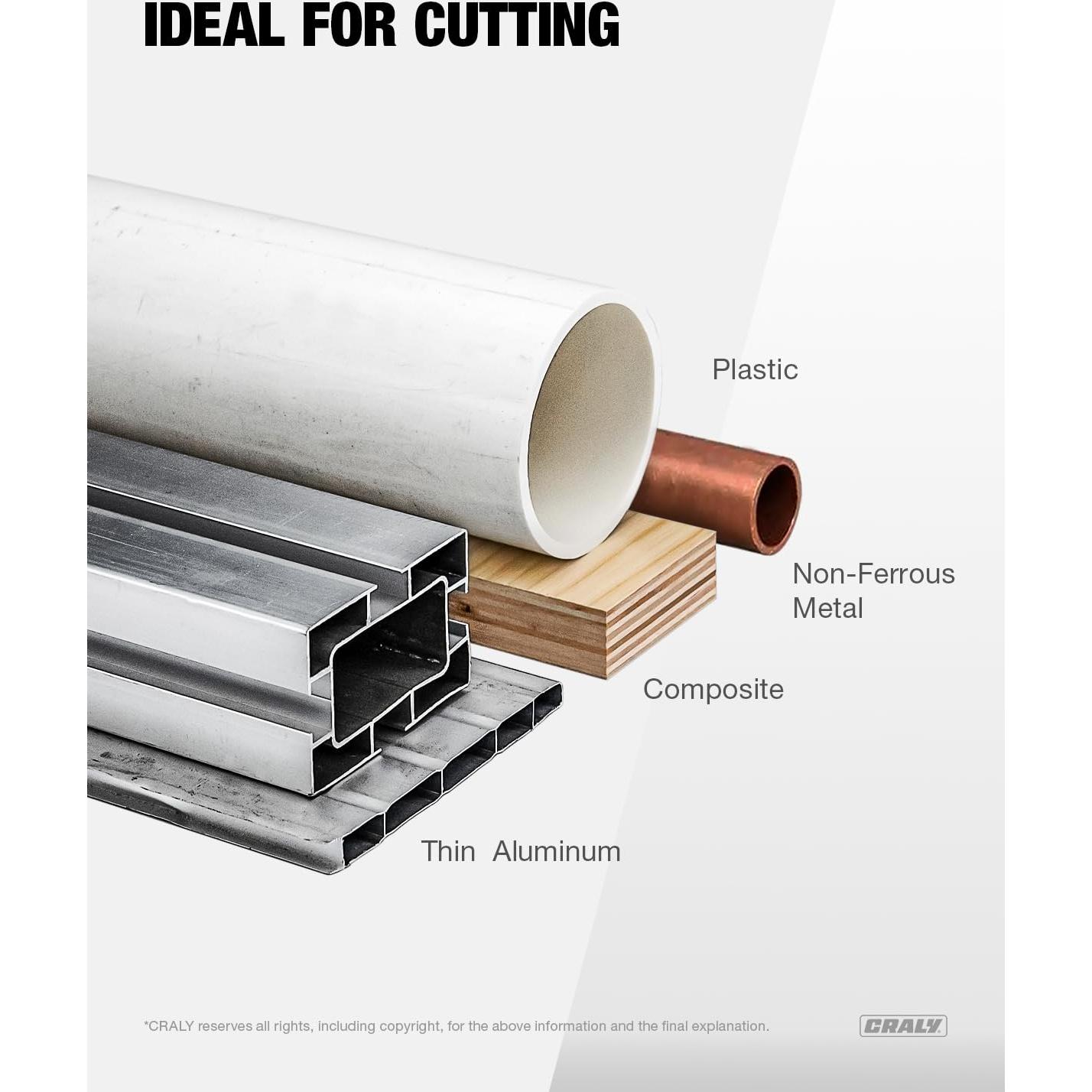 Sierra Circular CRALY 10" 100 Dientes Corte Aluminio Carburo