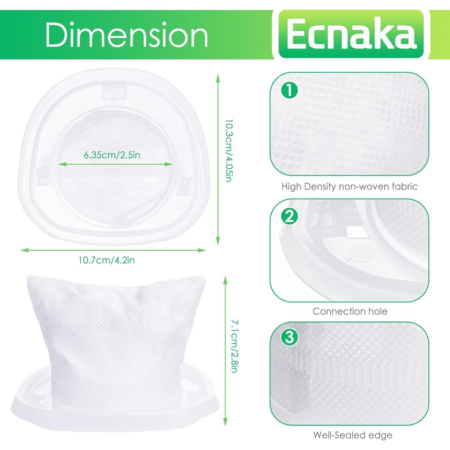 Paquete de 6 Filtros HNVCF10 para Aspiradoras Black y Decker