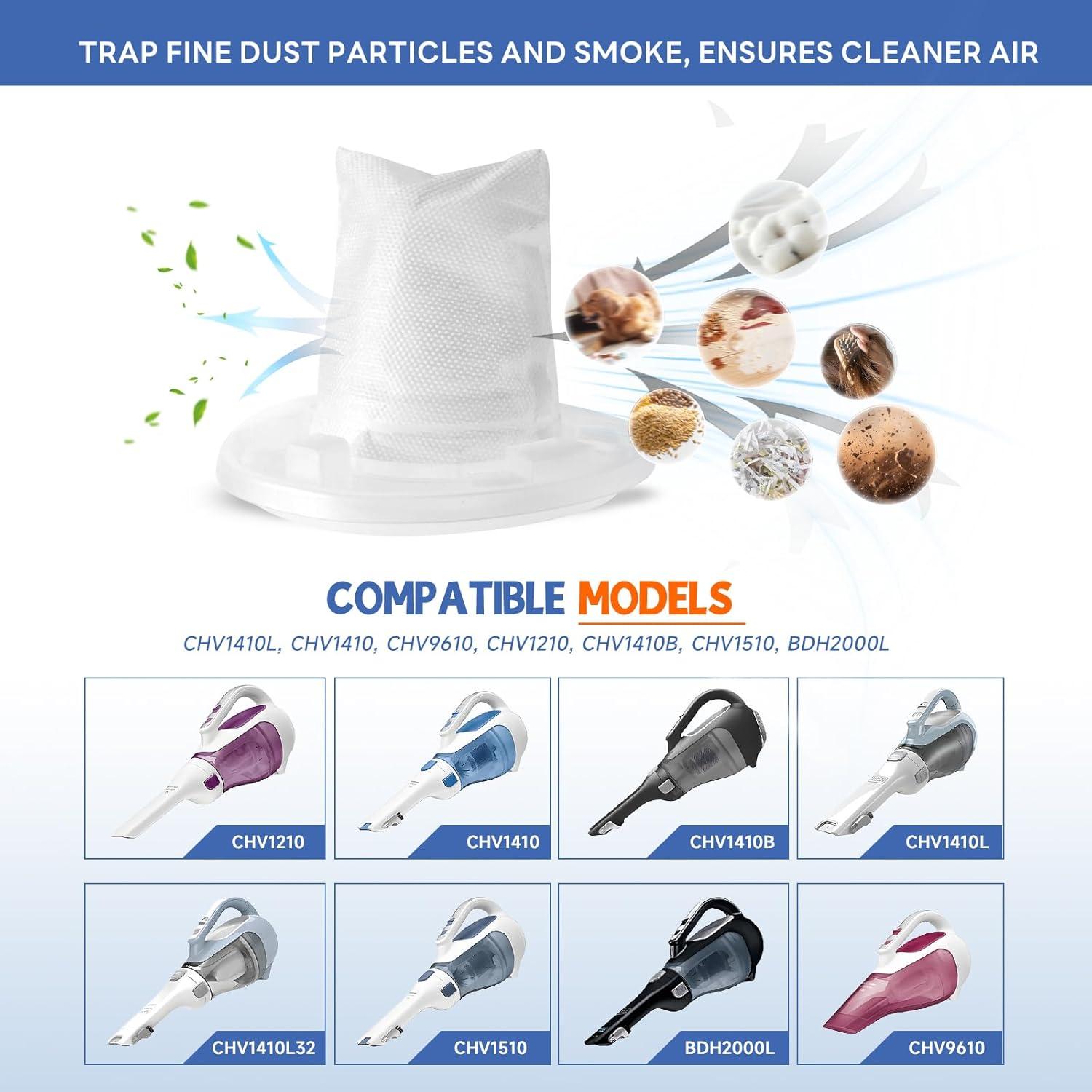 Paquete de 6 Filtros VF110 Aliddle para Aspiradora Black and Decker