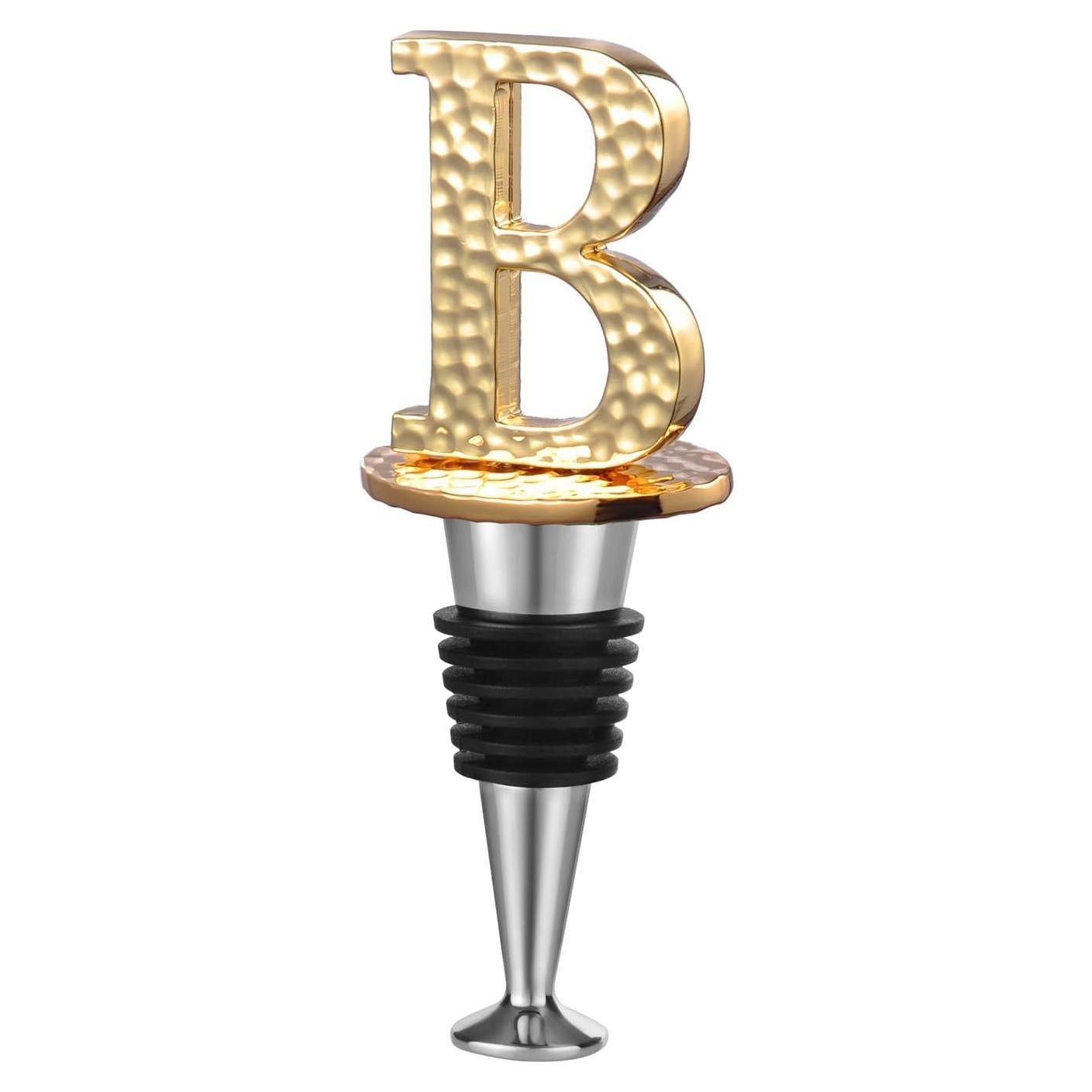 Tapón de Champán Miicol Letra B Dorada - Accesorio de Vino